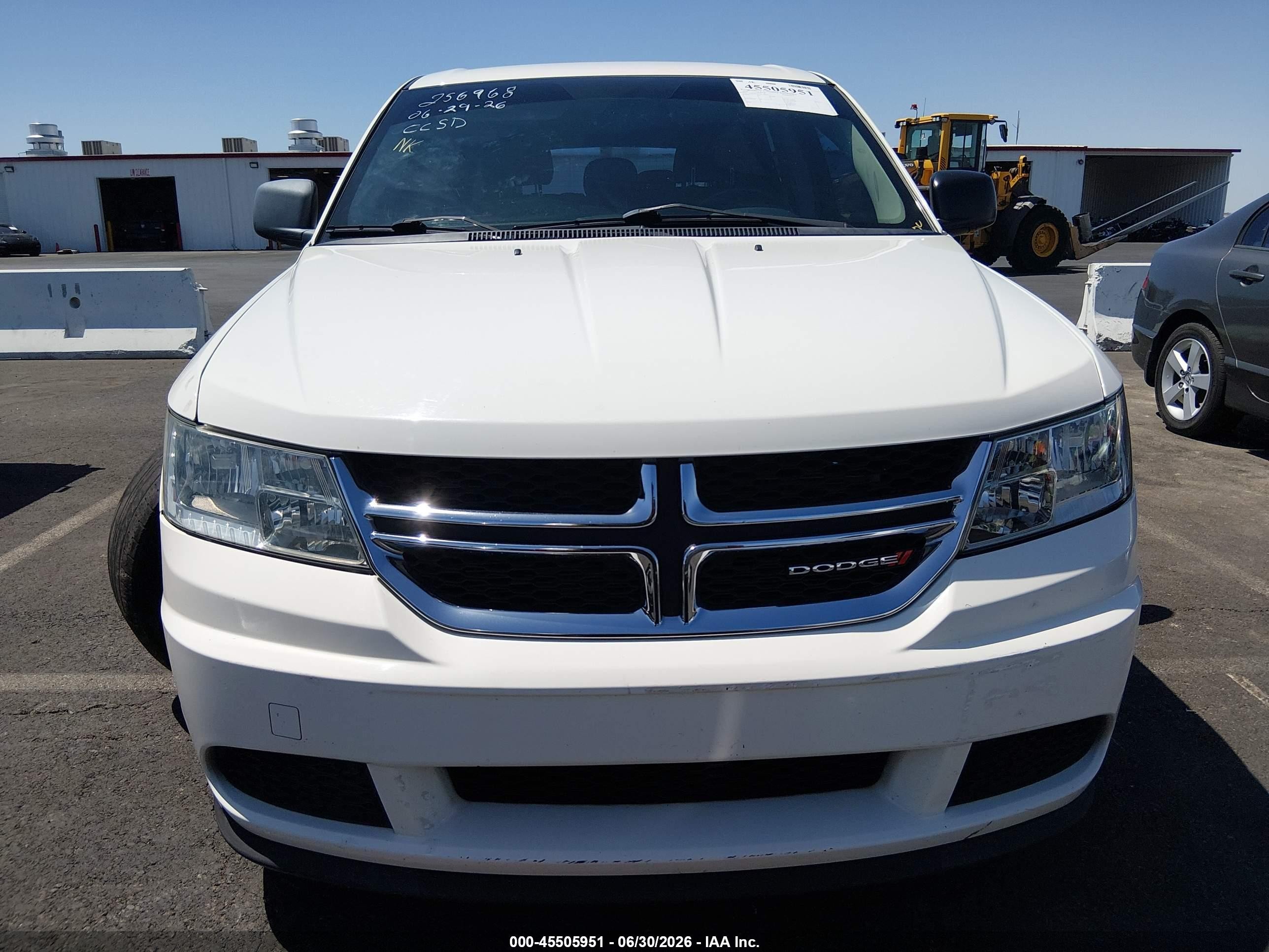 2013 Dodge Journey American Value Pkg White vin: 3C4PDCAB5DT510535