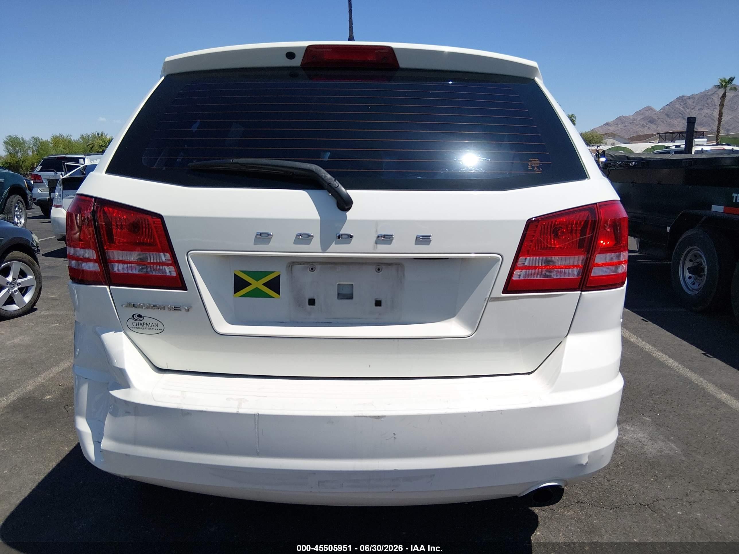 2013 Dodge Journey American Value Pkg White vin: 3C4PDCAB5DT510535