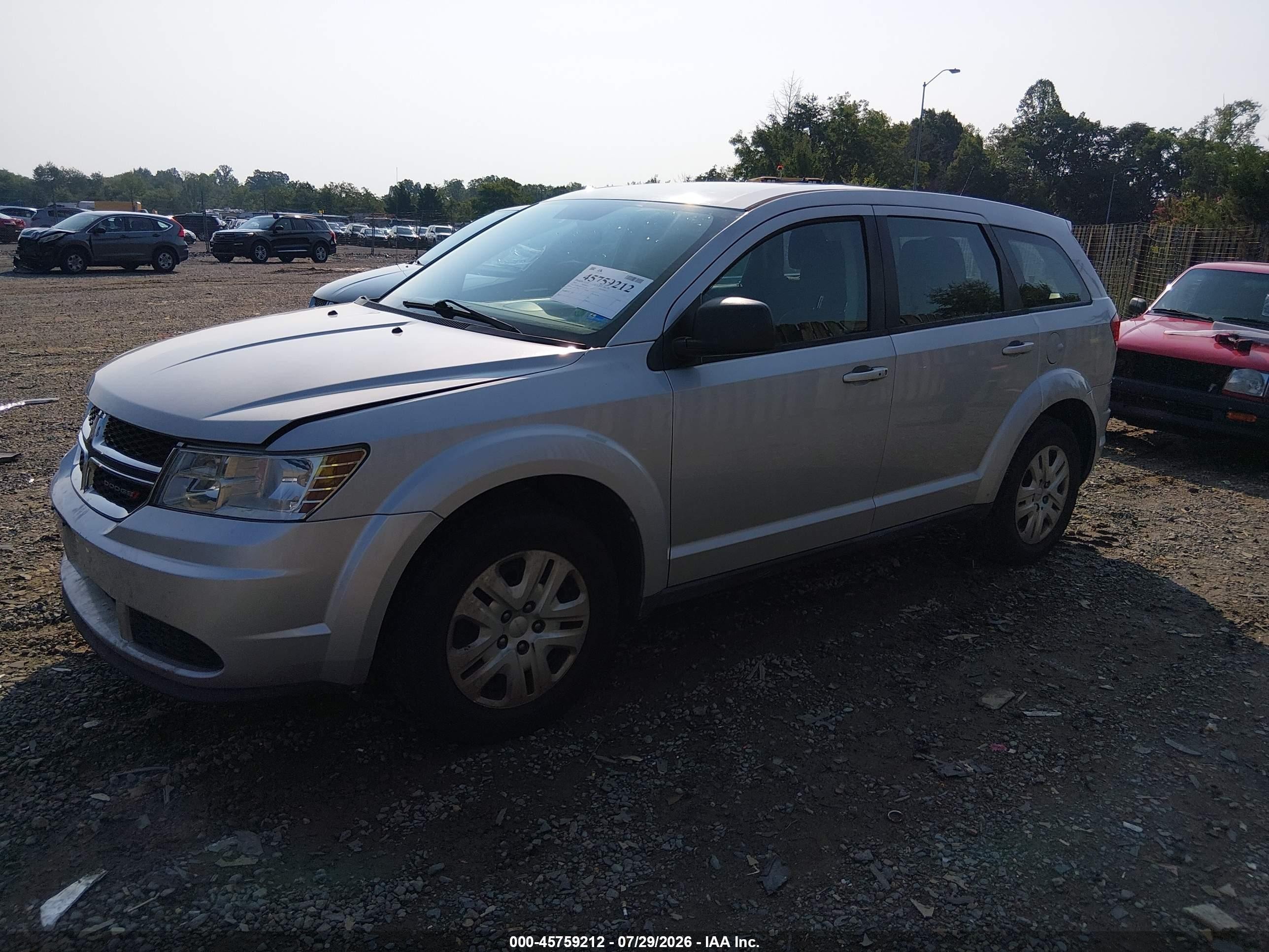 2014 Dodge Journey American Value Pkg Silver vin: 3C4PDCAB5ET103719
