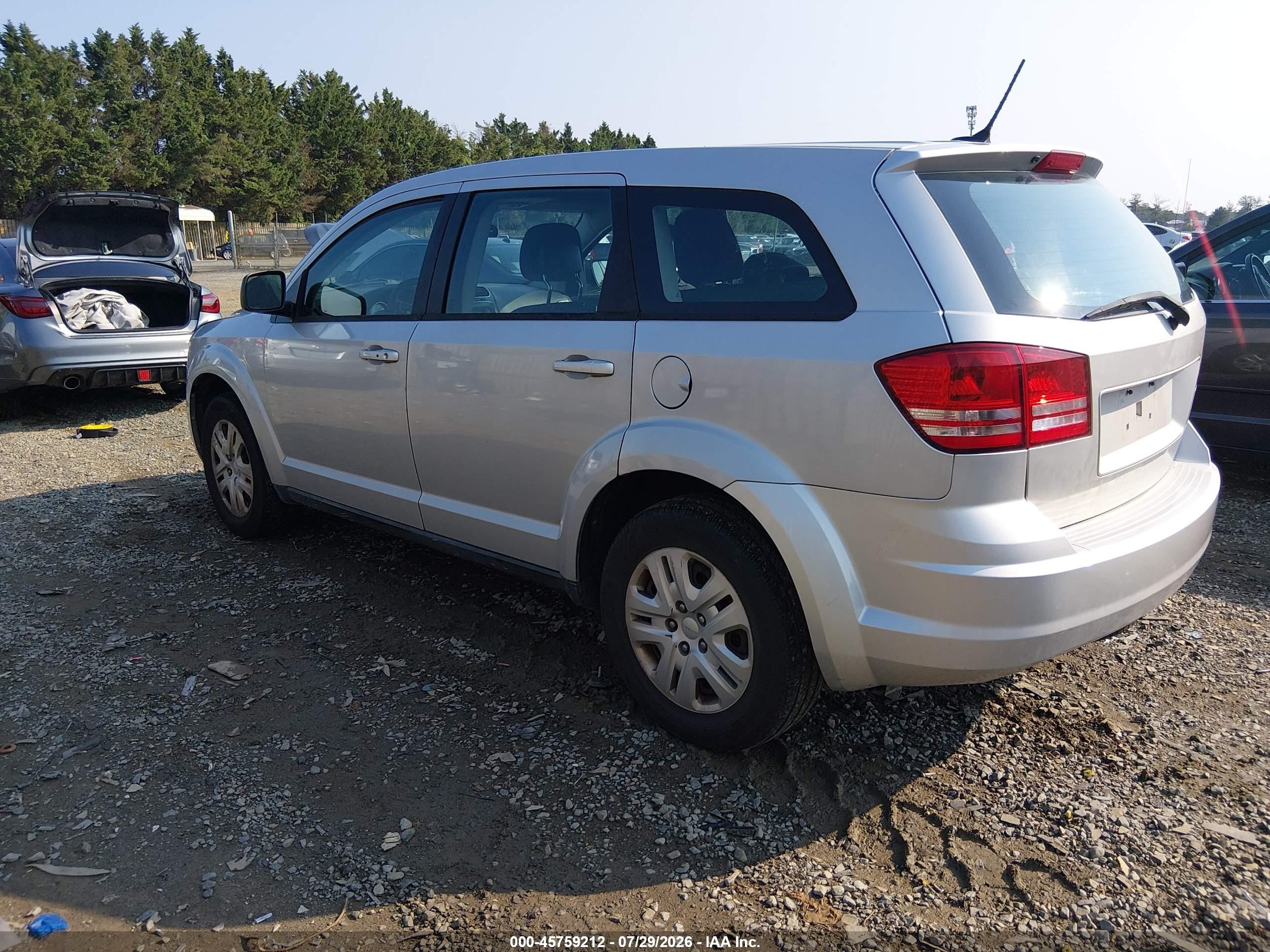 2014 Dodge Journey American Value Pkg Silver vin: 3C4PDCAB5ET103719
