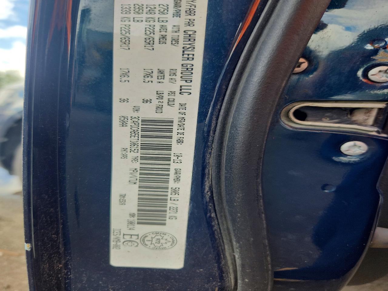 2014 Dodge Journey Se Blue vin: 3C4PDCAB5ET106152