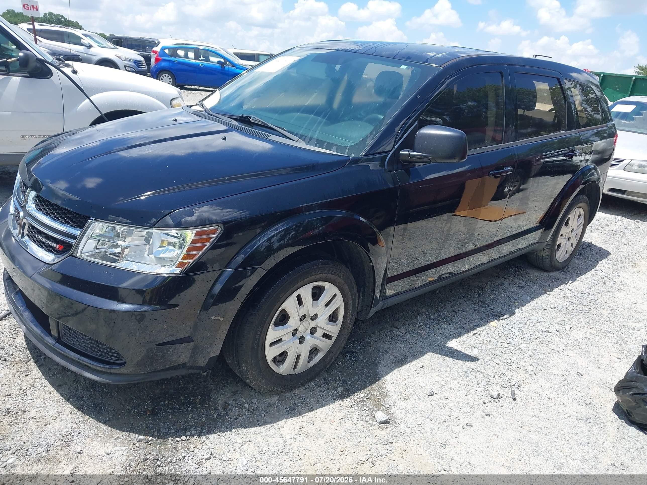 2015 Dodge Journey American Value Pkg Black vin: 3C4PDCAB5FT630676
