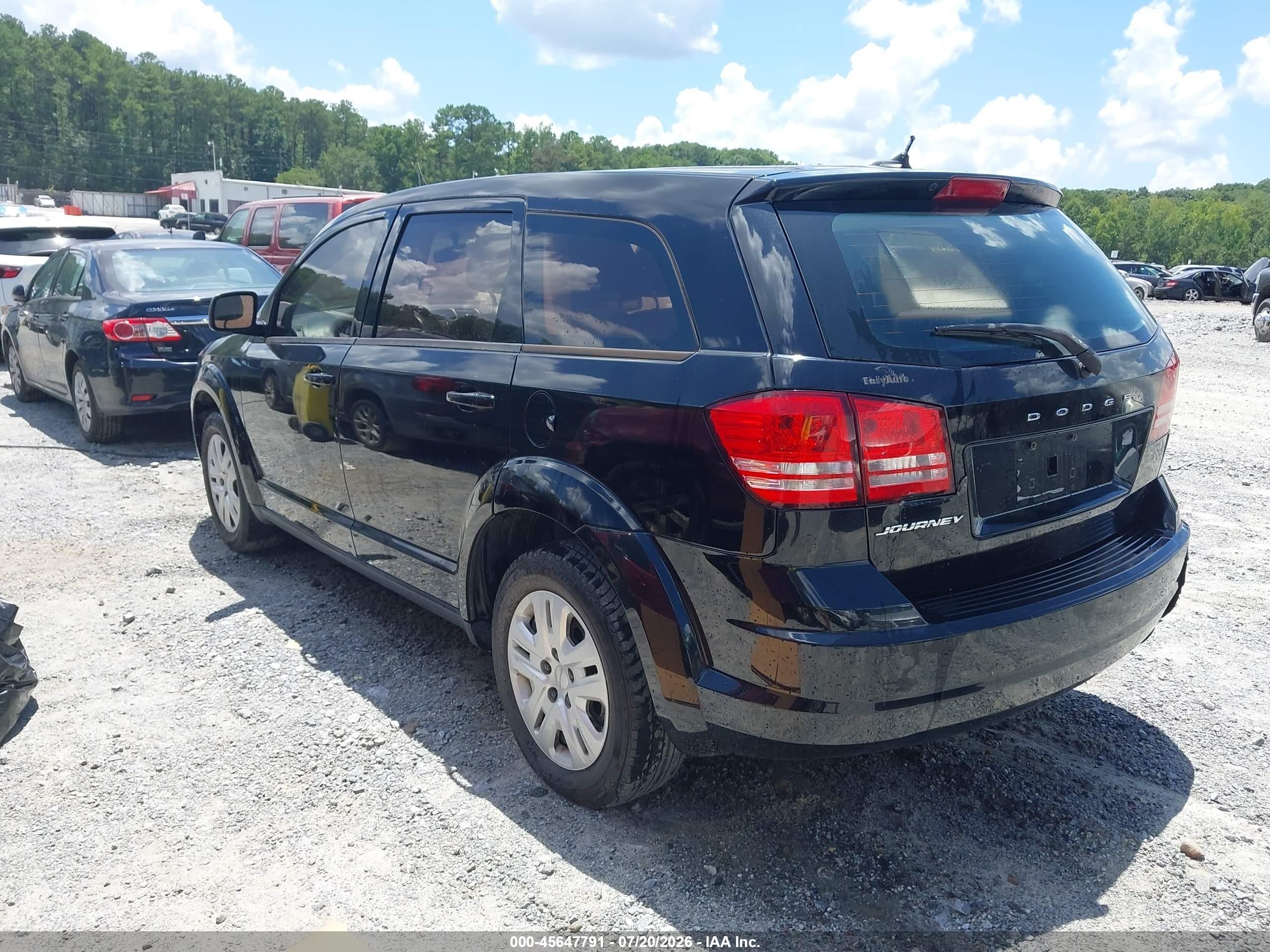 2015 Dodge Journey American Value Pkg Black vin: 3C4PDCAB5FT630676