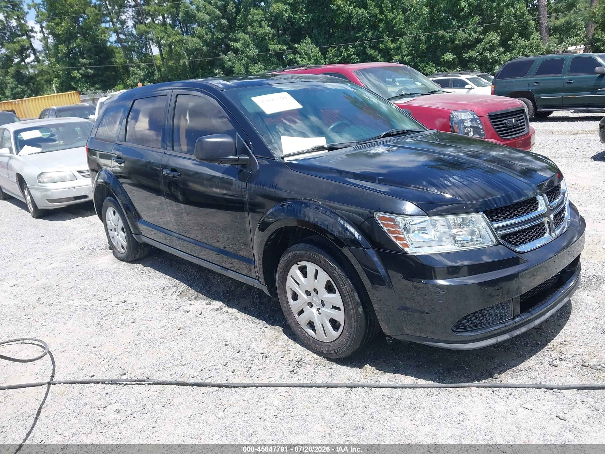 2015 Dodge Journey American Value Pkg Black vin: 3C4PDCAB5FT630676
