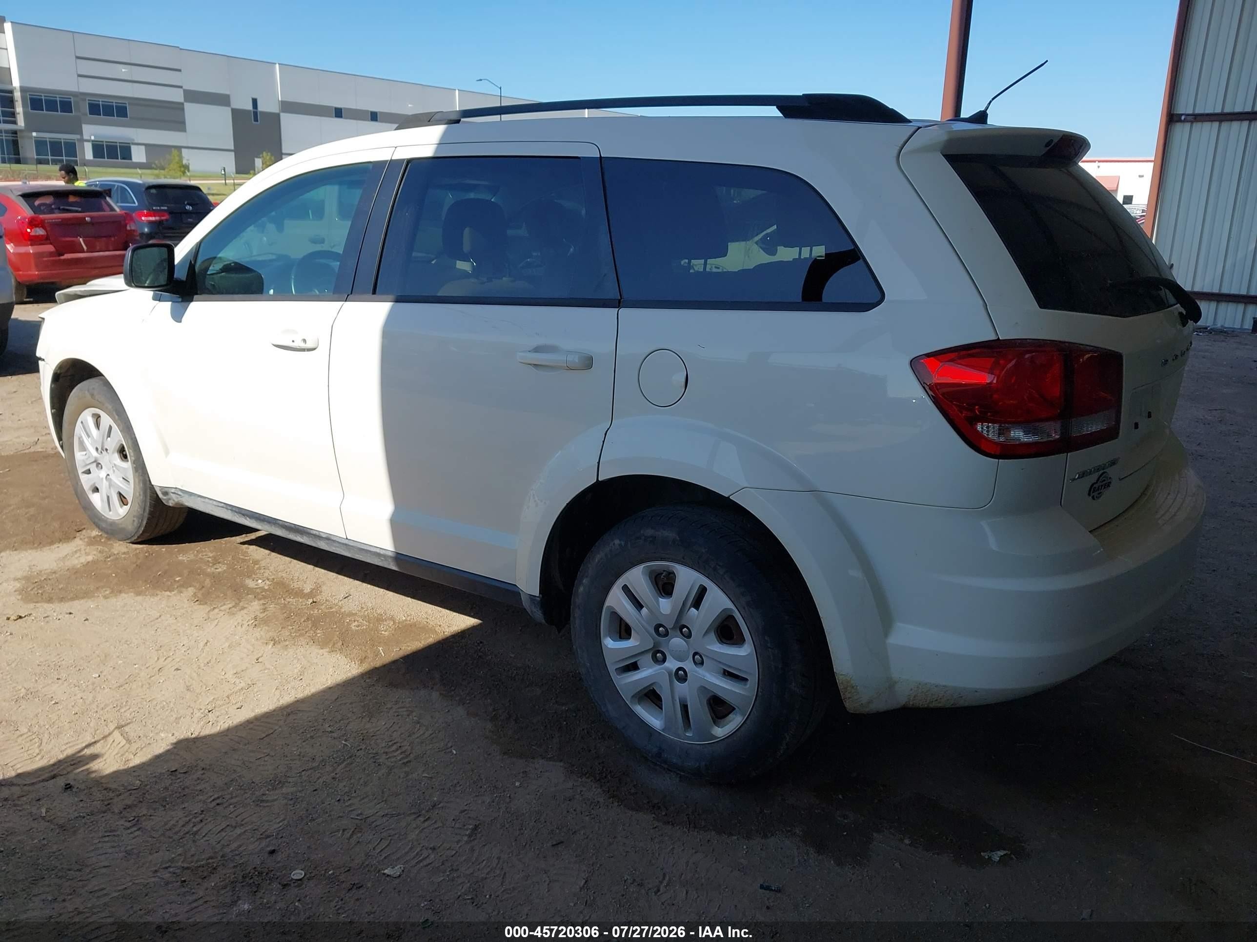 2015 Dodge Journey Se White vin: 3C4PDCAB5FT650393