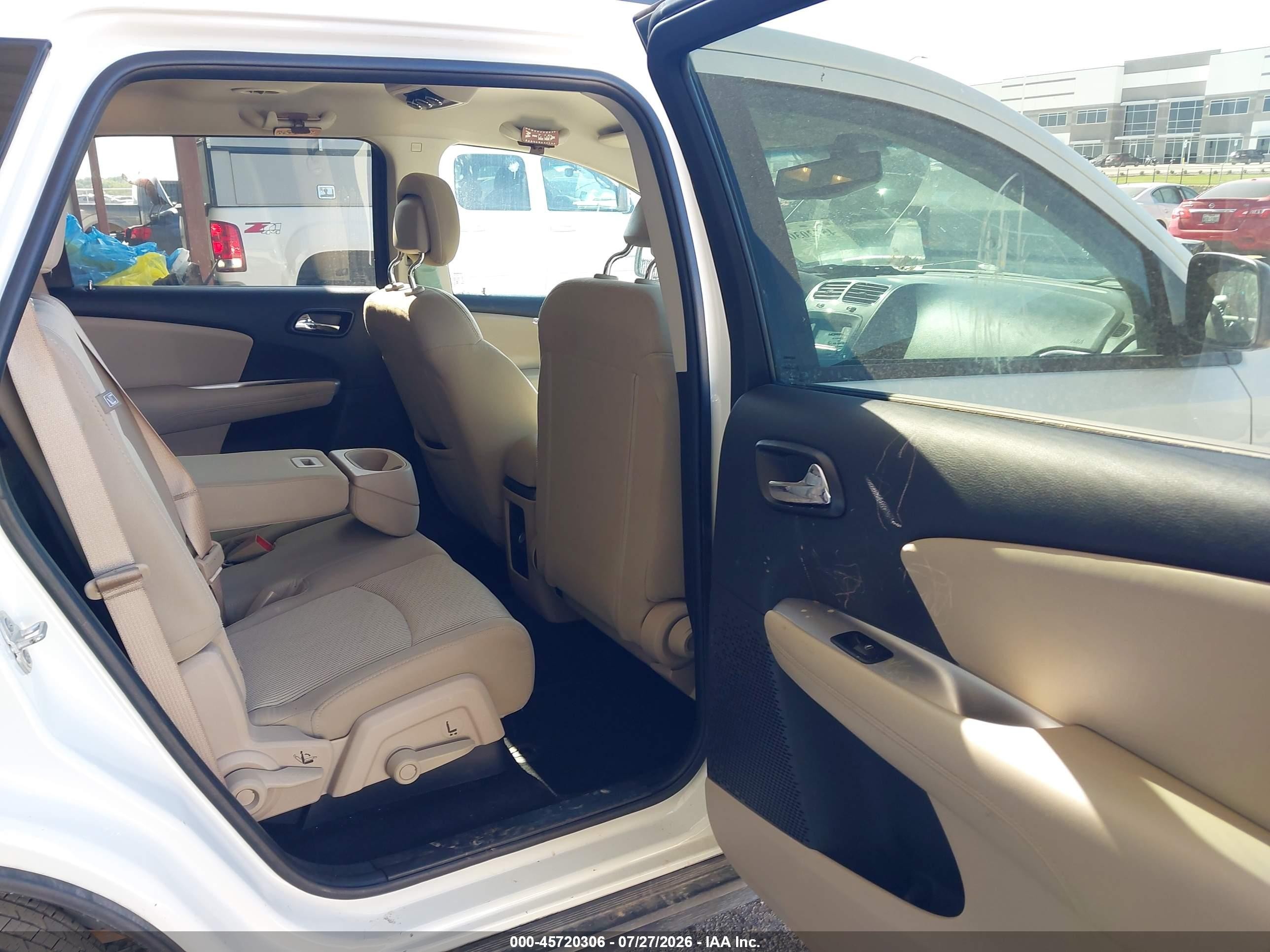 2015 Dodge Journey Se White vin: 3C4PDCAB5FT650393