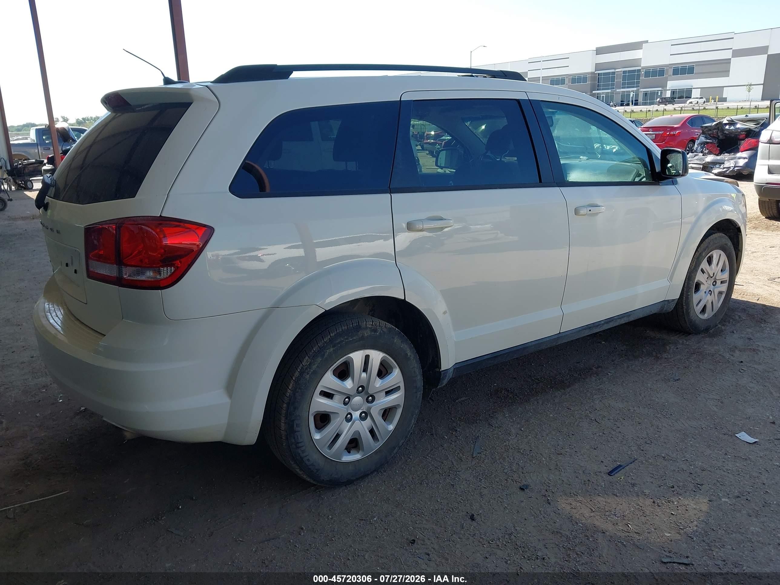 2015 Dodge Journey Se White vin: 3C4PDCAB5FT650393