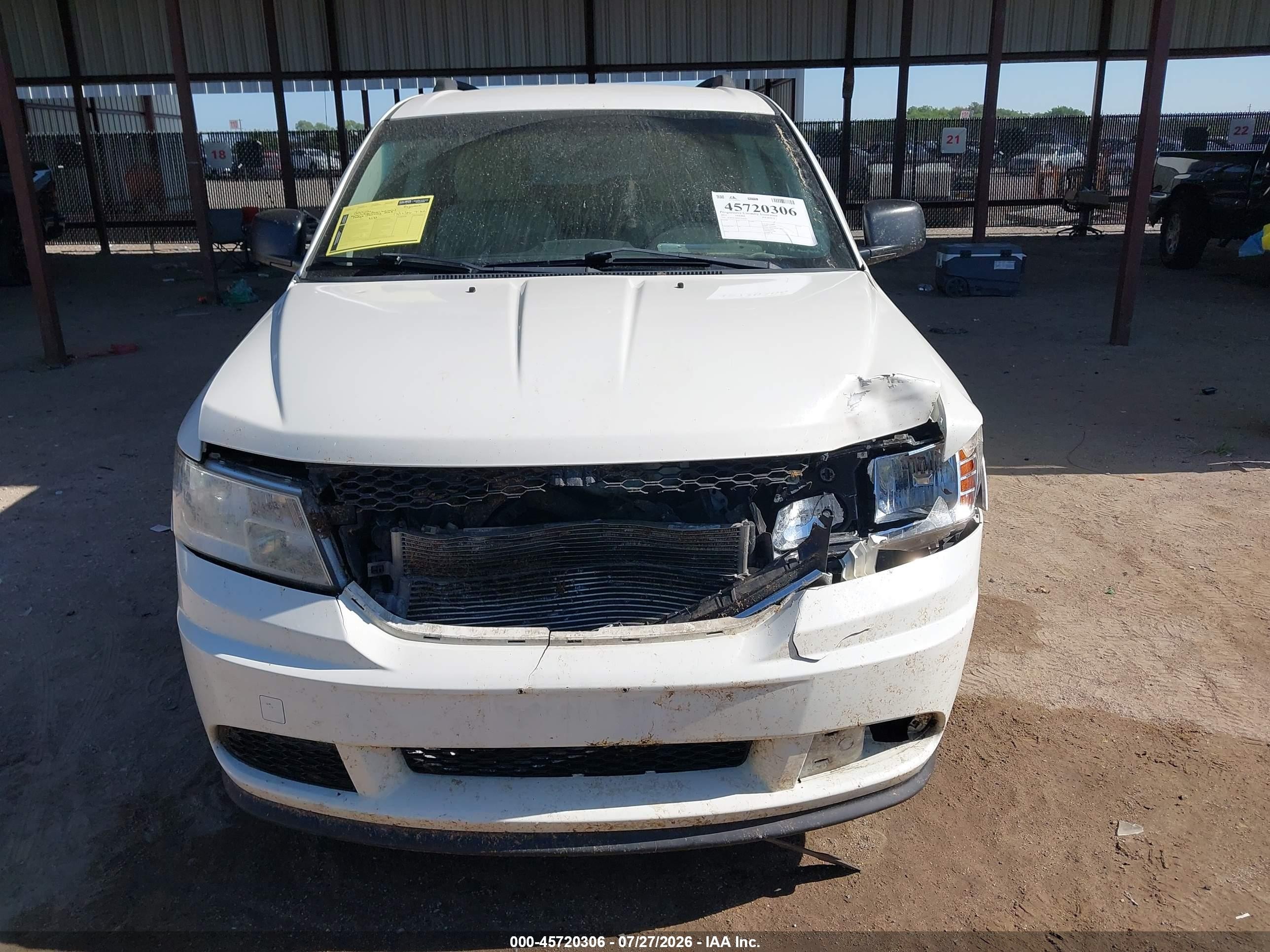 2015 Dodge Journey Se White vin: 3C4PDCAB5FT650393