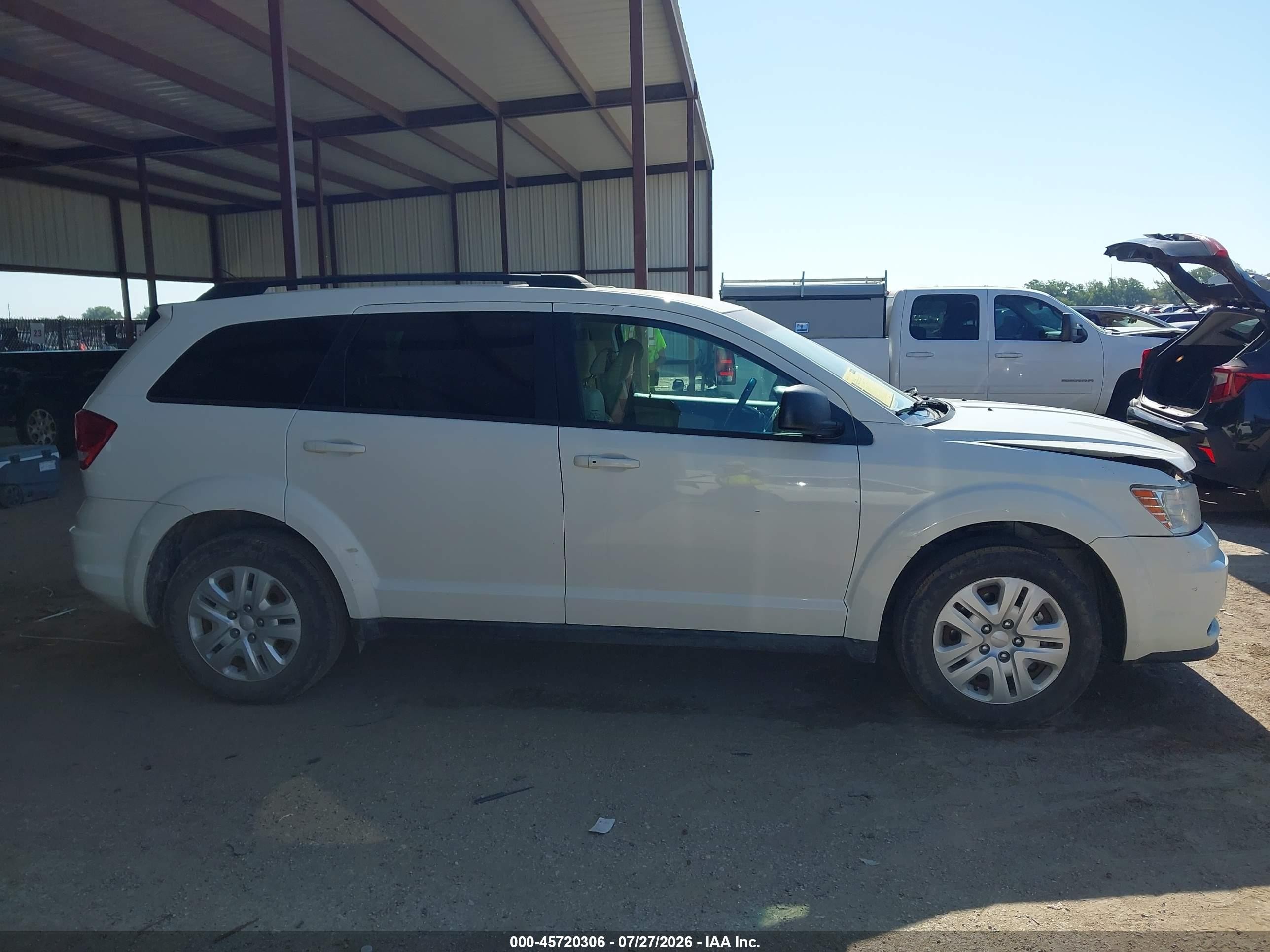 2015 Dodge Journey Se White vin: 3C4PDCAB5FT650393