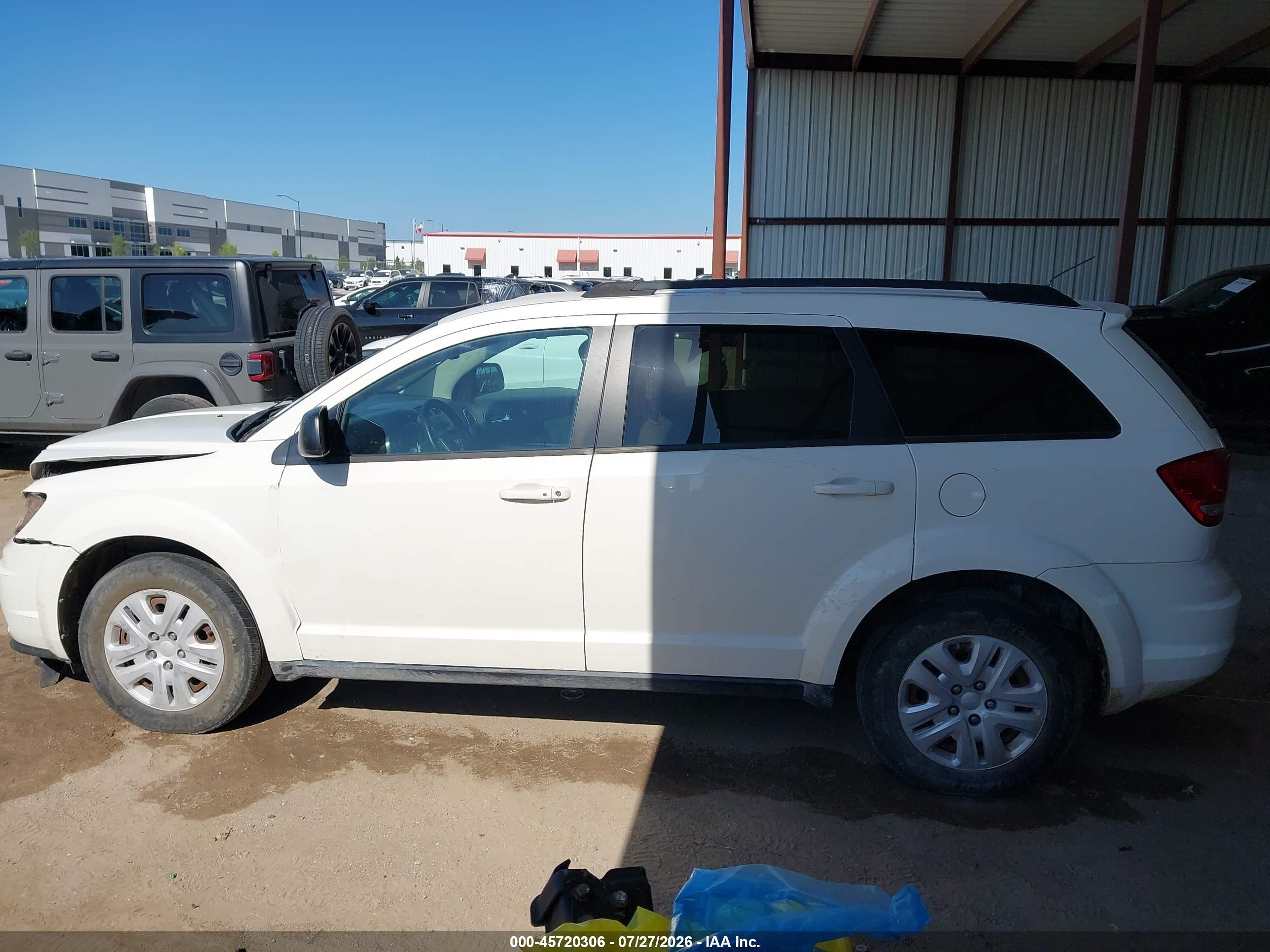 2015 Dodge Journey Se White vin: 3C4PDCAB5FT650393