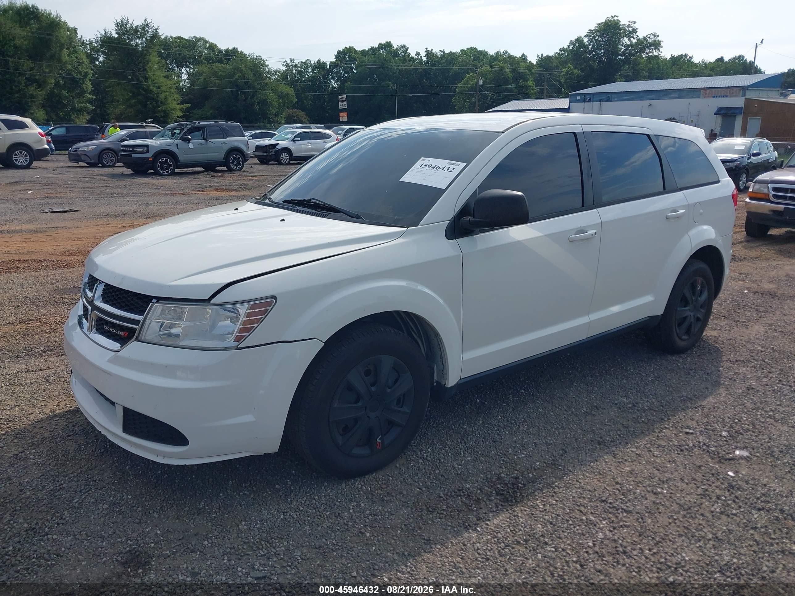 2015 Dodge Journey American Value Pkg Белый vin: 3C4PDCAB5FT654329