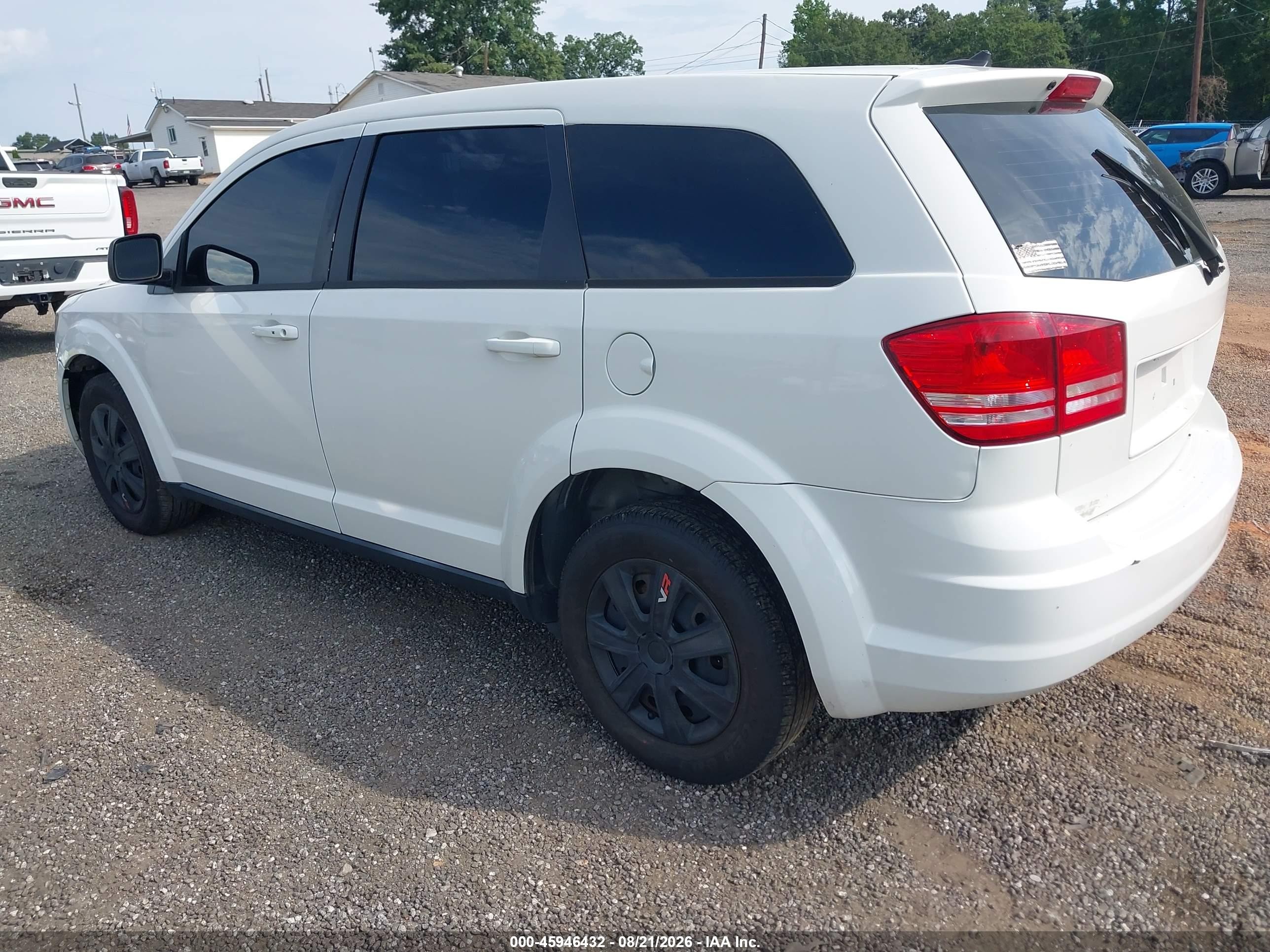 2015 Dodge Journey American Value Pkg Белый vin: 3C4PDCAB5FT654329