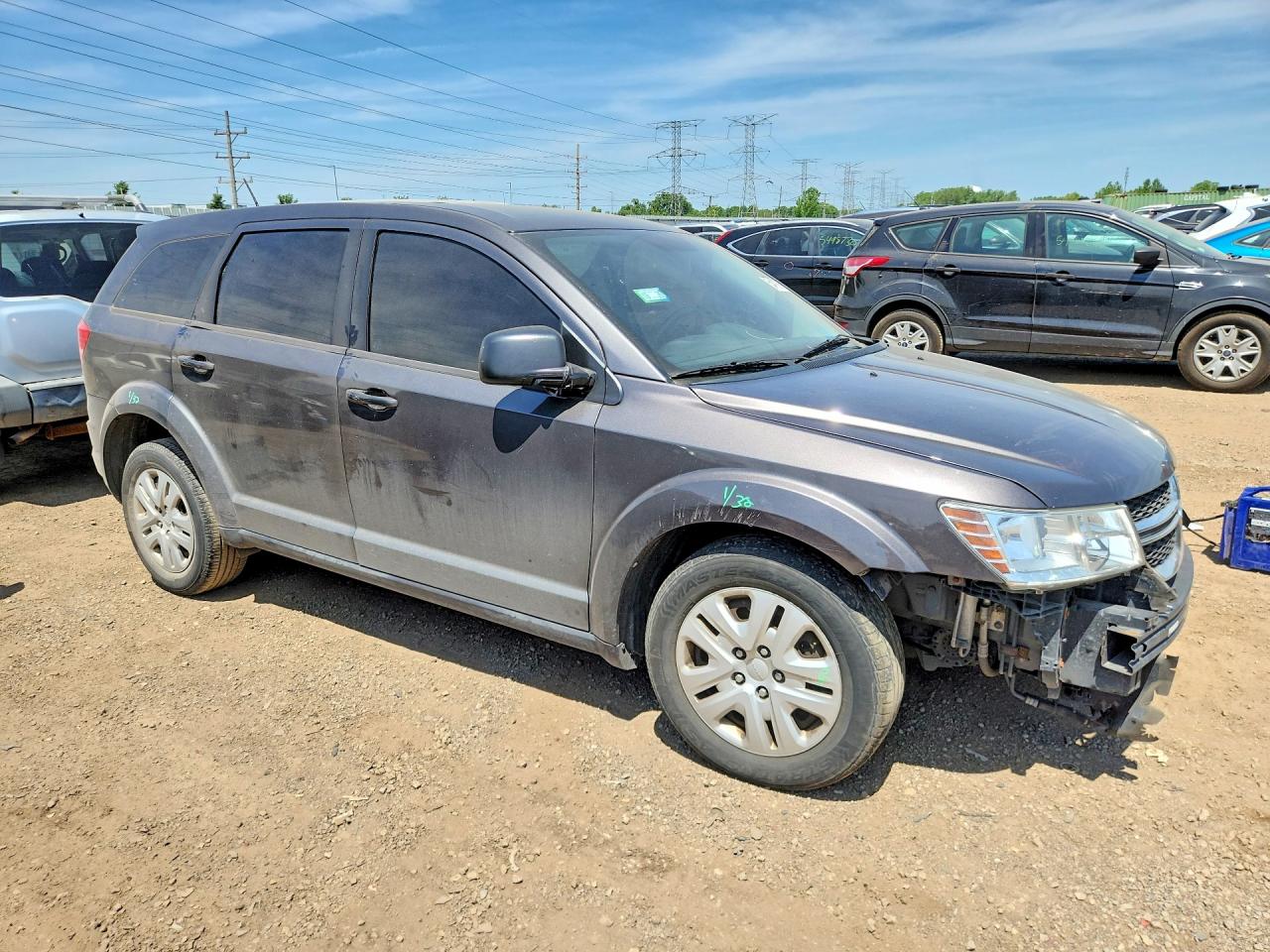 2015 Dodge Journey Se Gray vin: 3C4PDCAB5FT670479