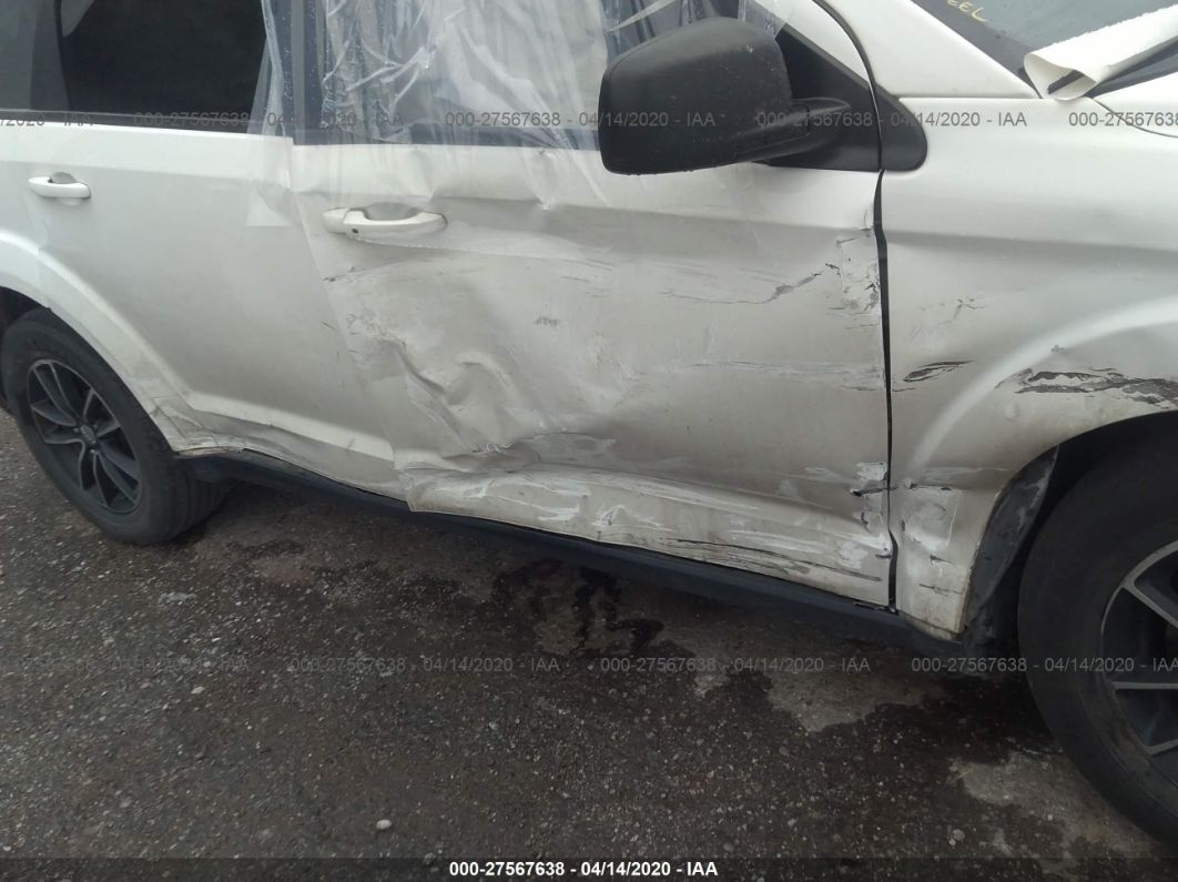 2017 Dodge Journey Se White vin: 3C4PDCAB5HT637291