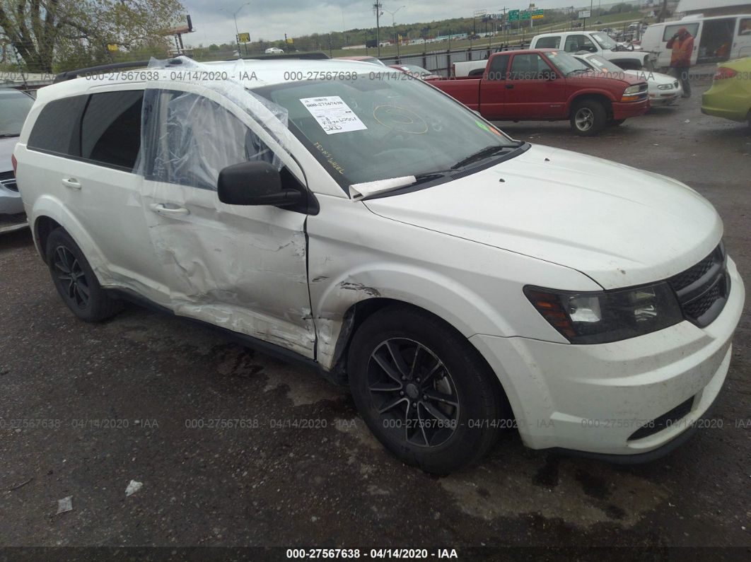 2017 Dodge Journey Se White vin: 3C4PDCAB5HT637291