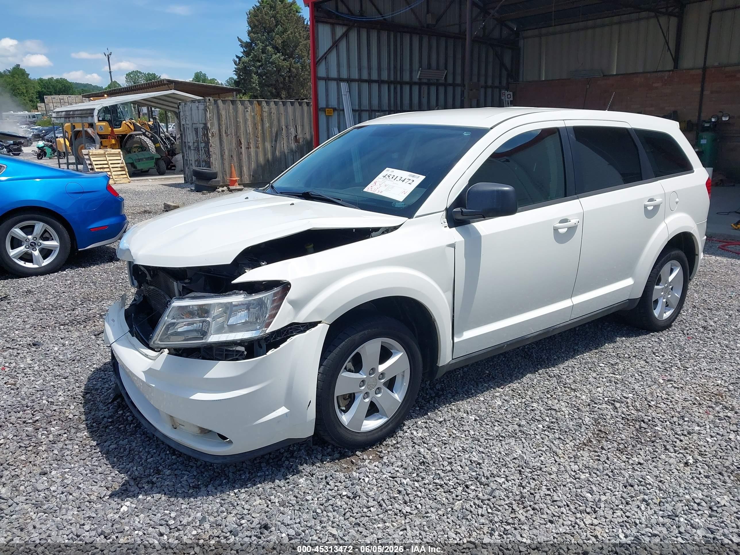 2013 Dodge Journey American Value Pkg White vin: 3C4PDCAB6DT555466