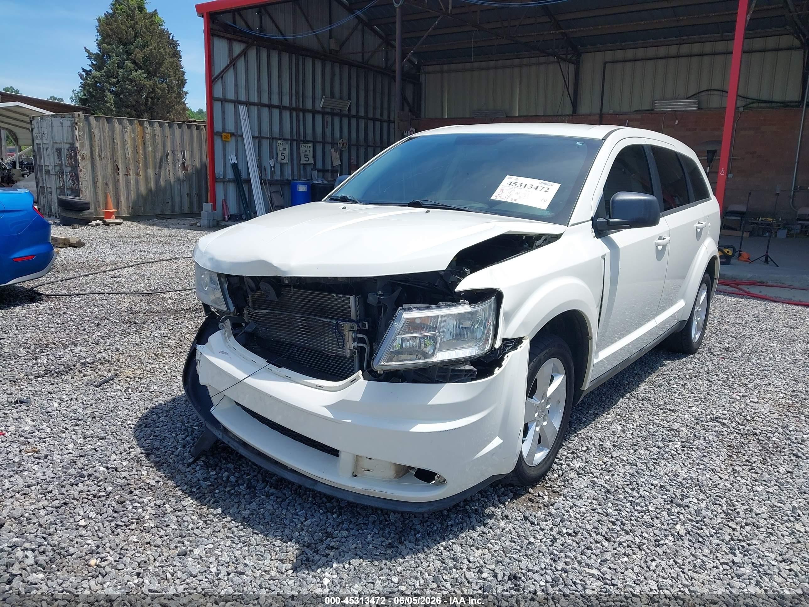2013 Dodge Journey American Value Pkg White vin: 3C4PDCAB6DT555466