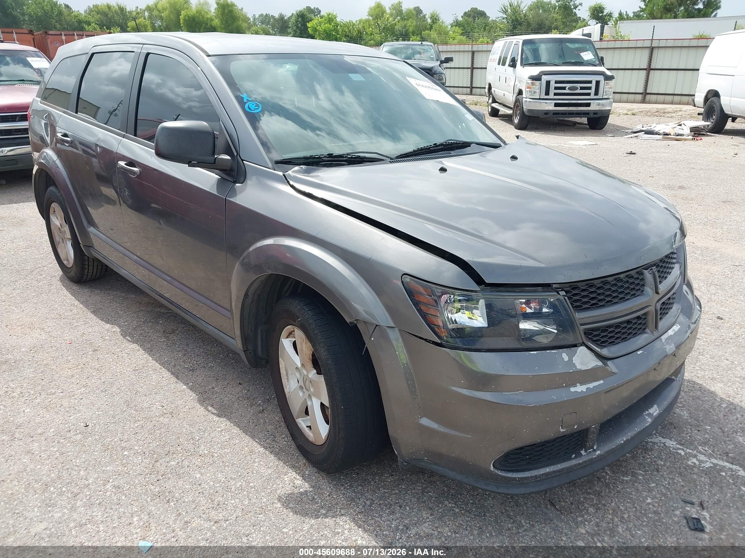 2013 Dodge Journey American Value Pkg Gray vin: 3C4PDCAB6DT610448