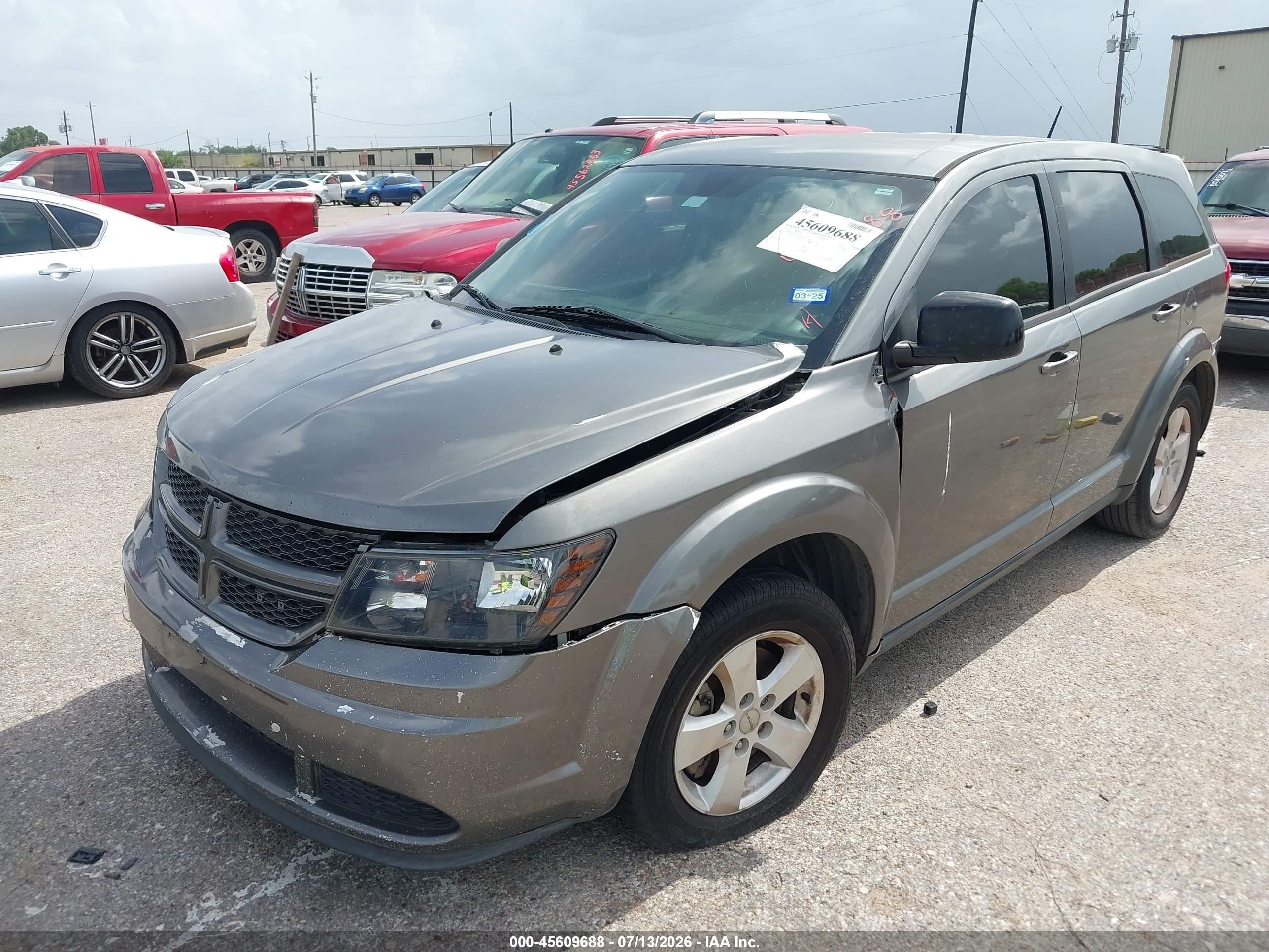2013 Dodge Journey American Value Pkg Gray vin: 3C4PDCAB6DT610448