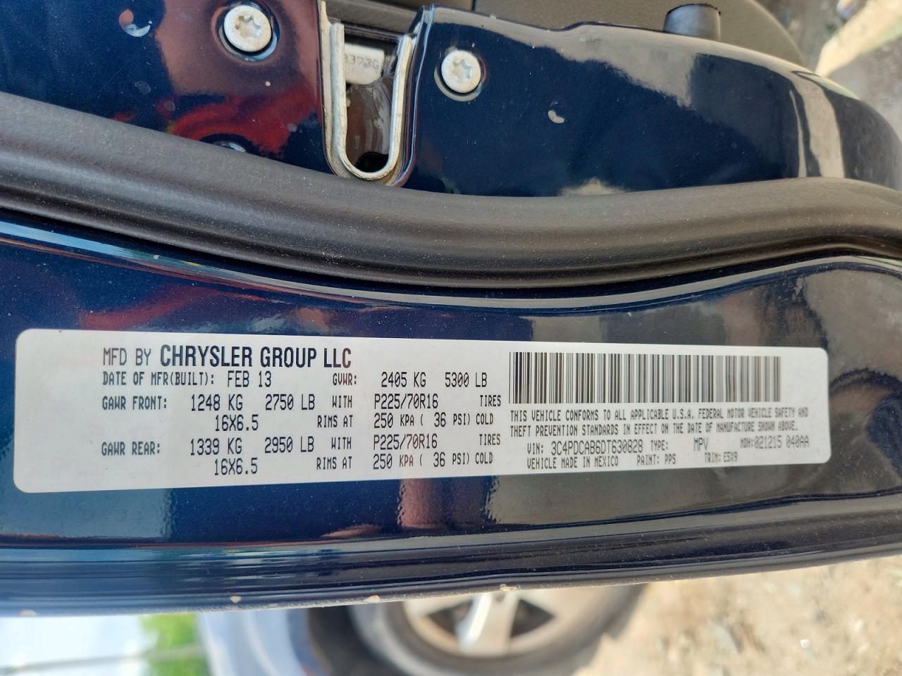 2013 Dodge Journey Se Blue vin: 3C4PDCAB6DT630828