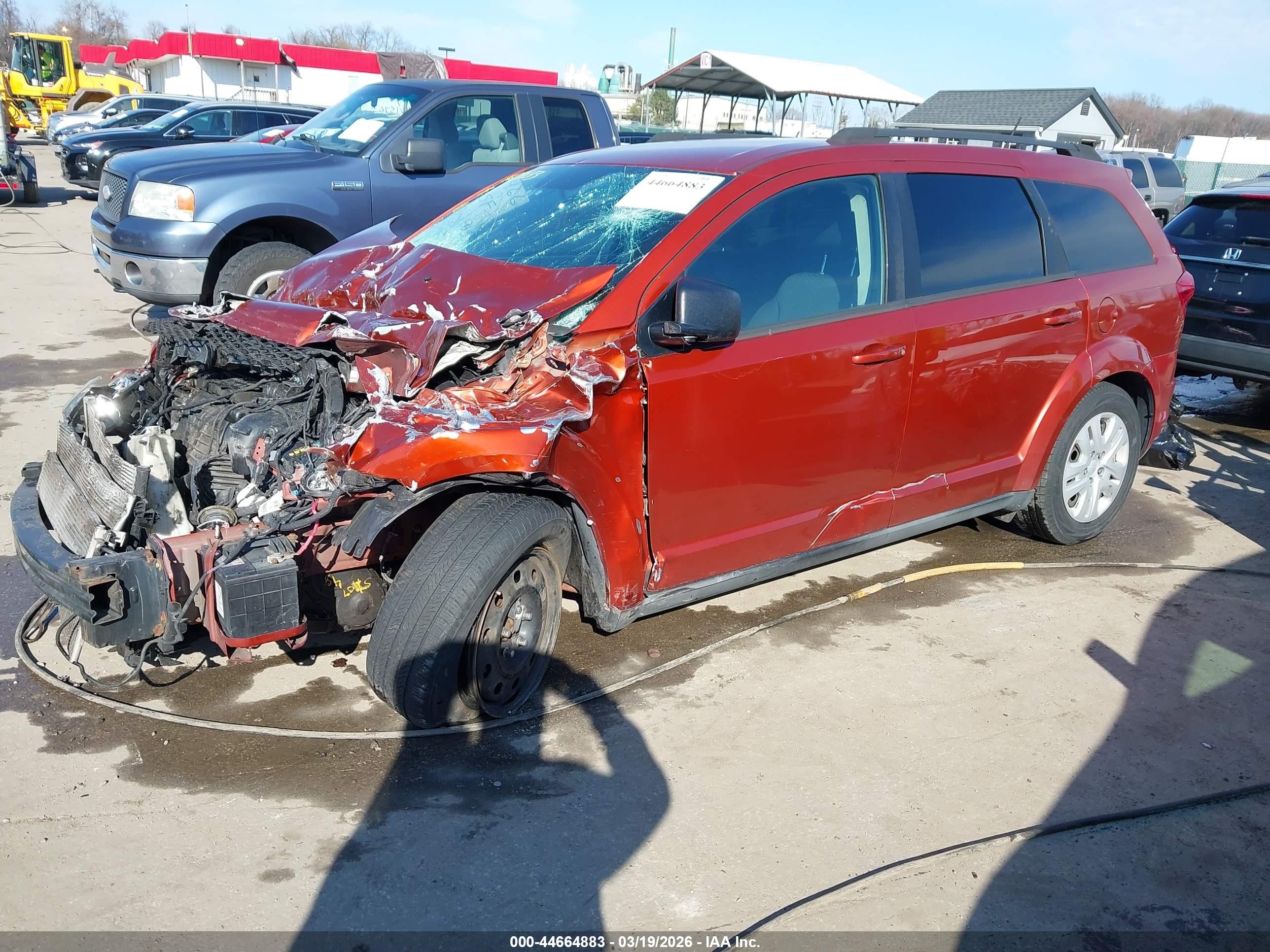 2013 Dodge Journey Se Orange vin: 3C4PDCAB6DT679642