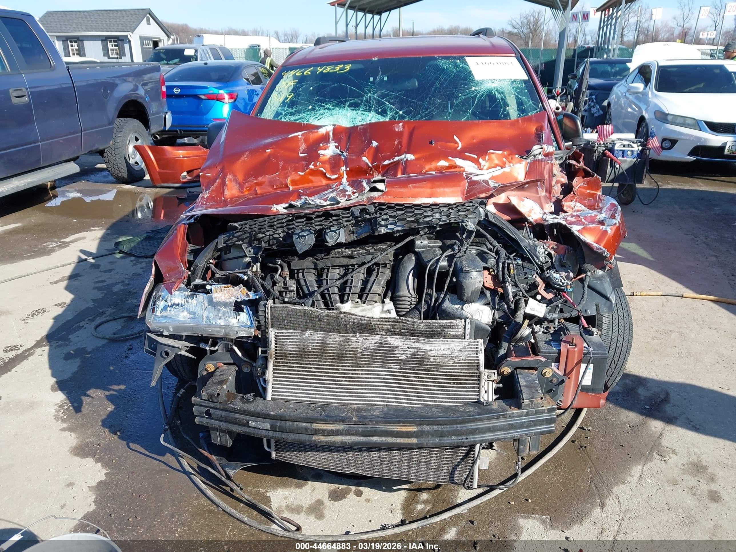 2013 Dodge Journey Se Orange vin: 3C4PDCAB6DT679642