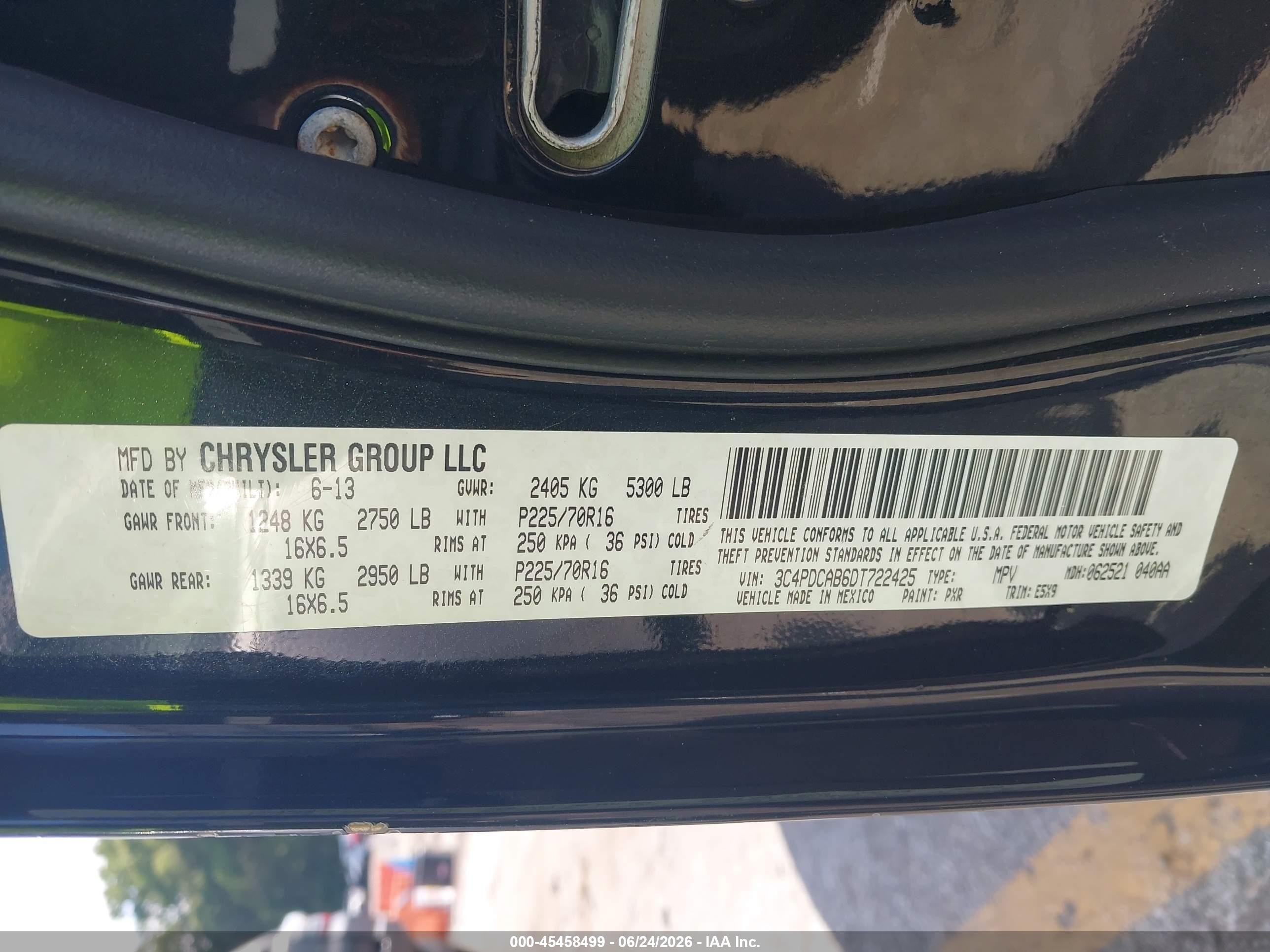 2013 Dodge Journey Se Черный vin: 3C4PDCAB6DT722425