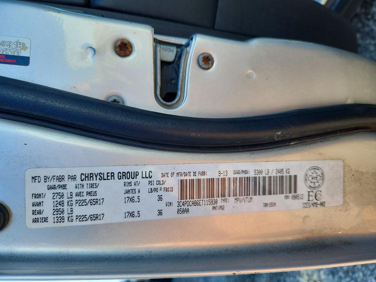 2014 Dodge Journey Se Silver vin: 3C4PDCAB6ET115930