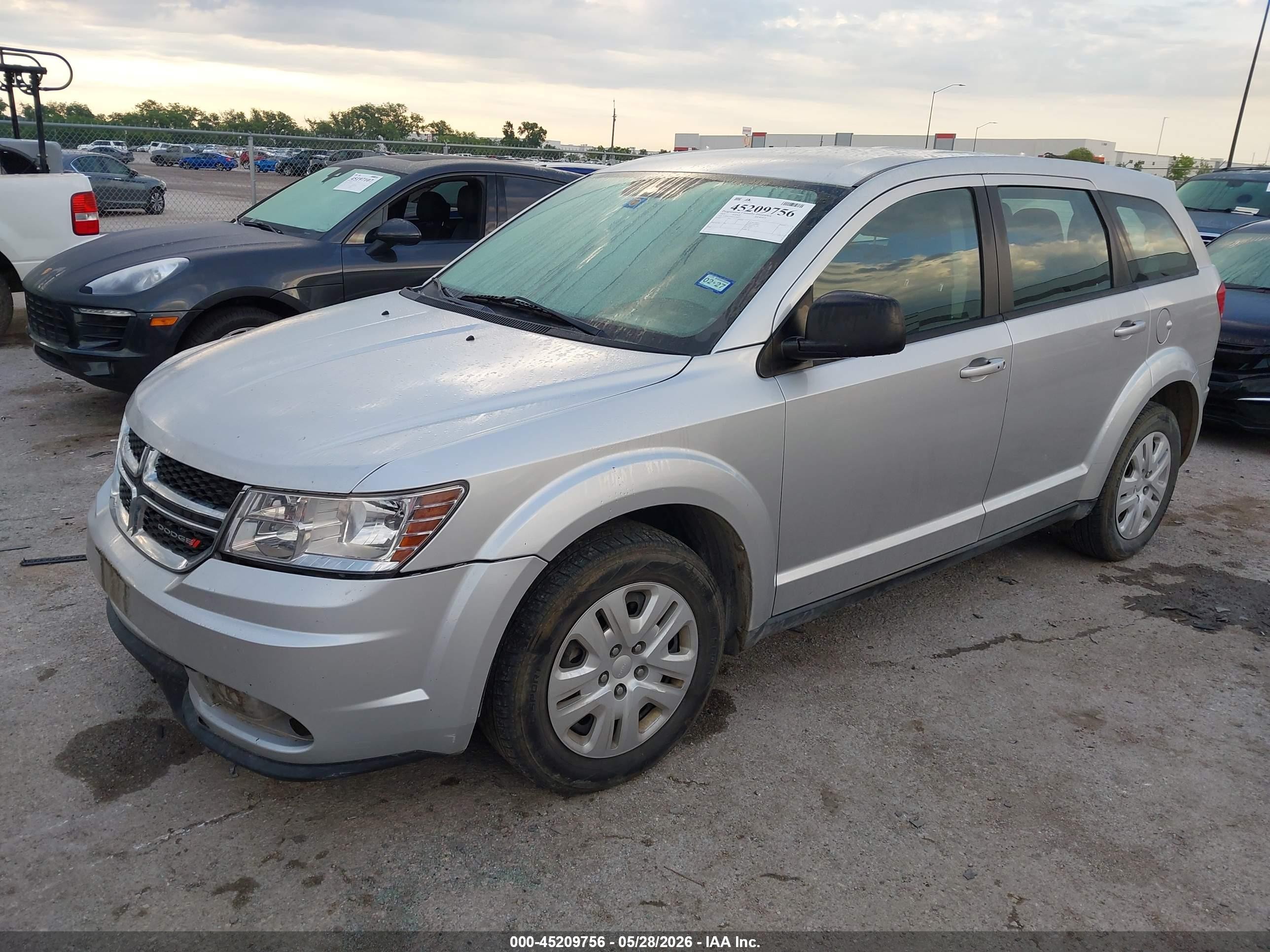 2014 Dodge Journey American Value Pkg Silver vin: 3C4PDCAB6ET170927