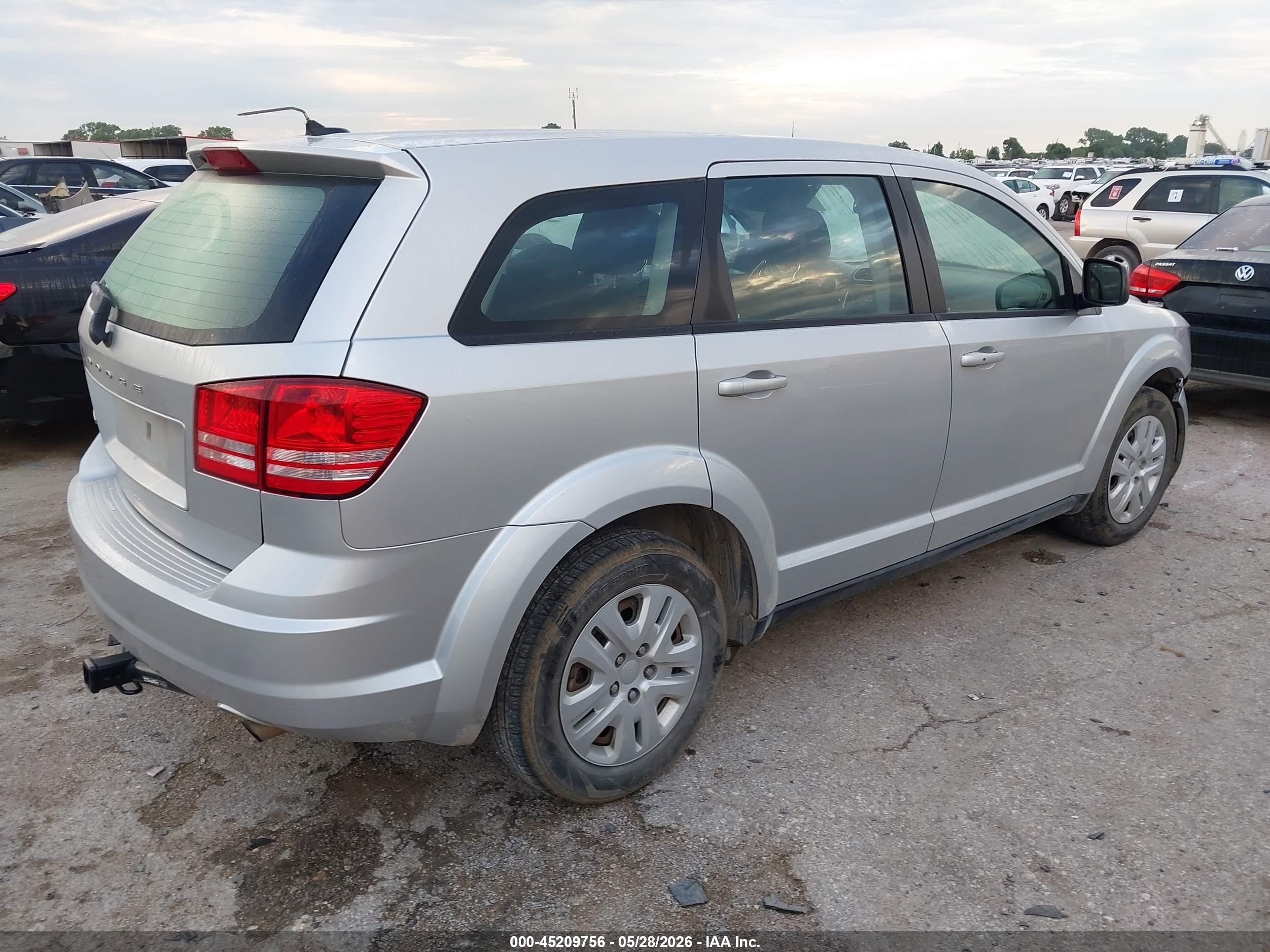 2014 Dodge Journey American Value Pkg Silver vin: 3C4PDCAB6ET170927
