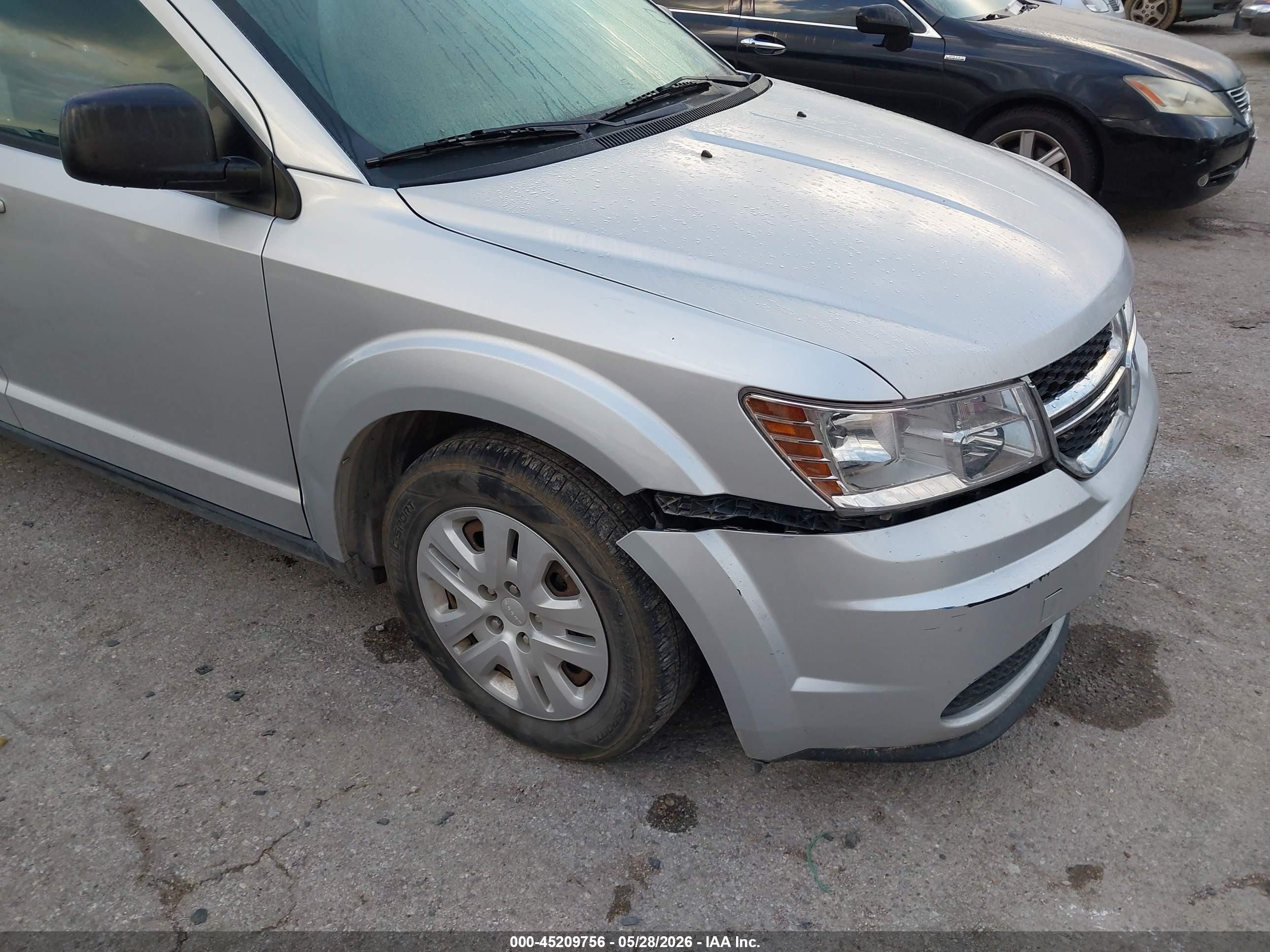 2014 Dodge Journey American Value Pkg Silver vin: 3C4PDCAB6ET170927