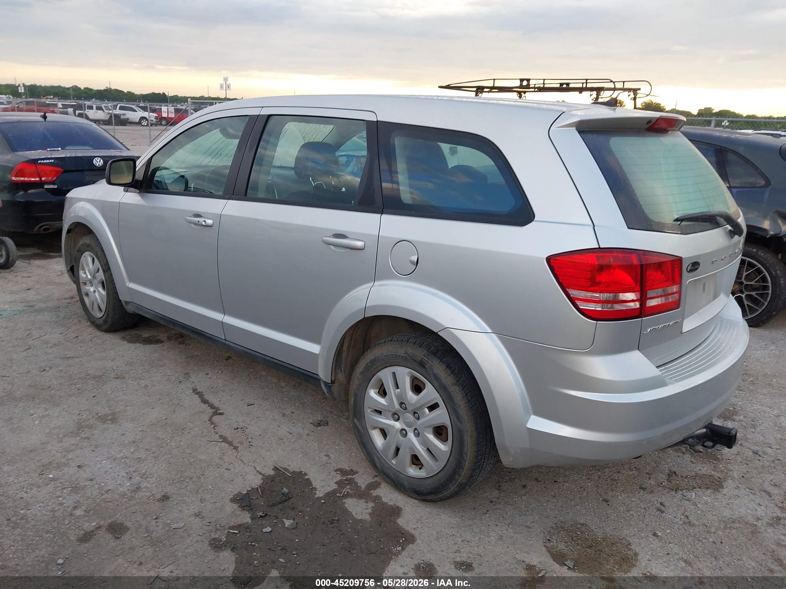 2014 Dodge Journey American Value Pkg Silver vin: 3C4PDCAB6ET170927