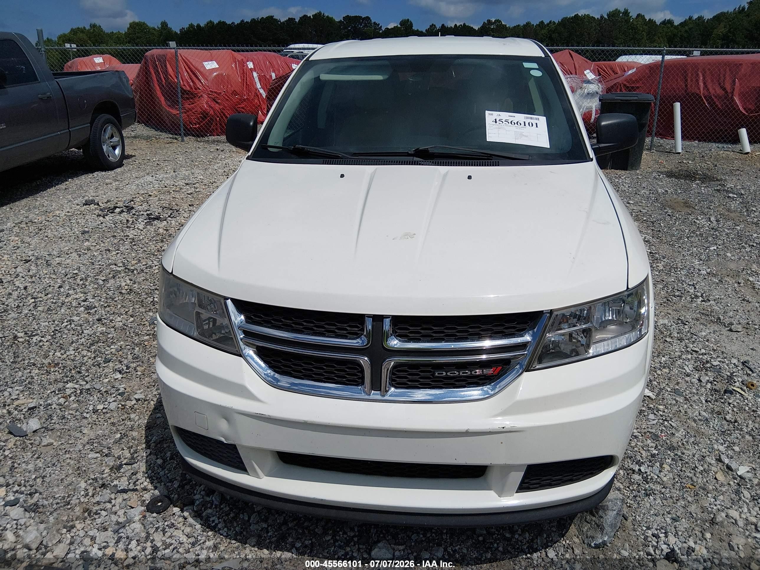 2014 Dodge Journey American Value Pkg White vin: 3C4PDCAB6ET192426