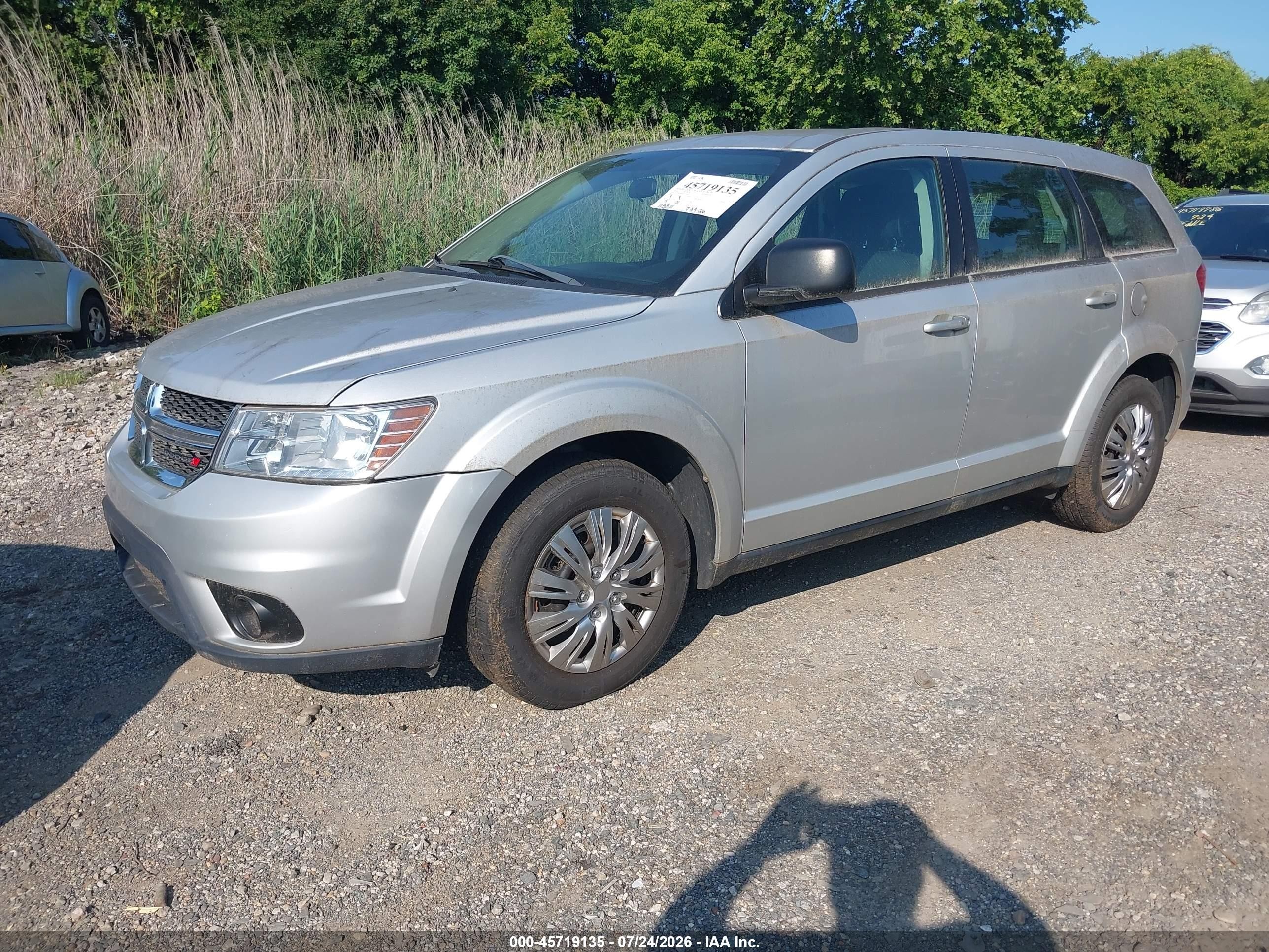 2014 Dodge Journey American Value Pkg Silver vin: 3C4PDCAB6ET258747