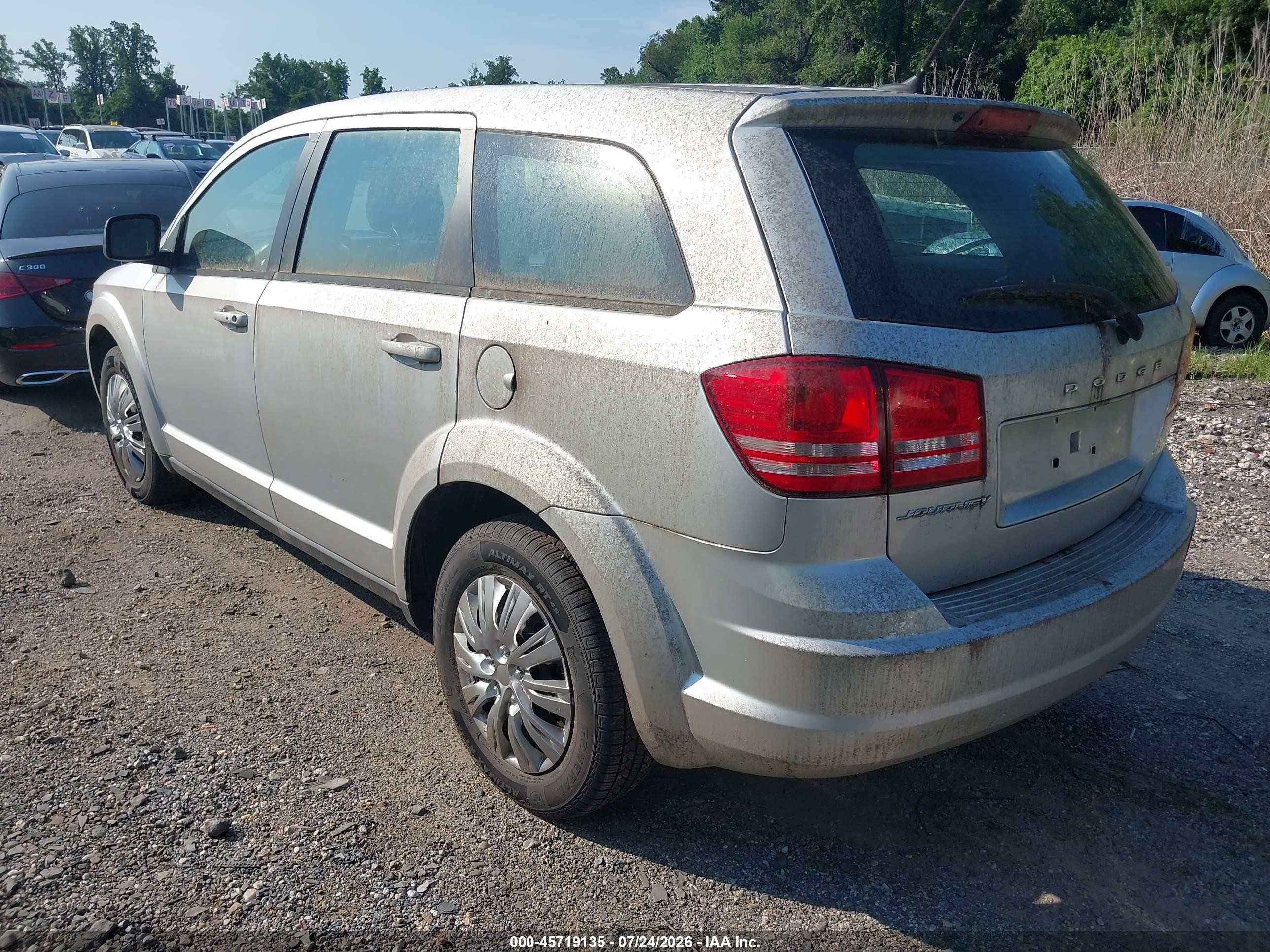 2014 Dodge Journey American Value Pkg Silver vin: 3C4PDCAB6ET258747