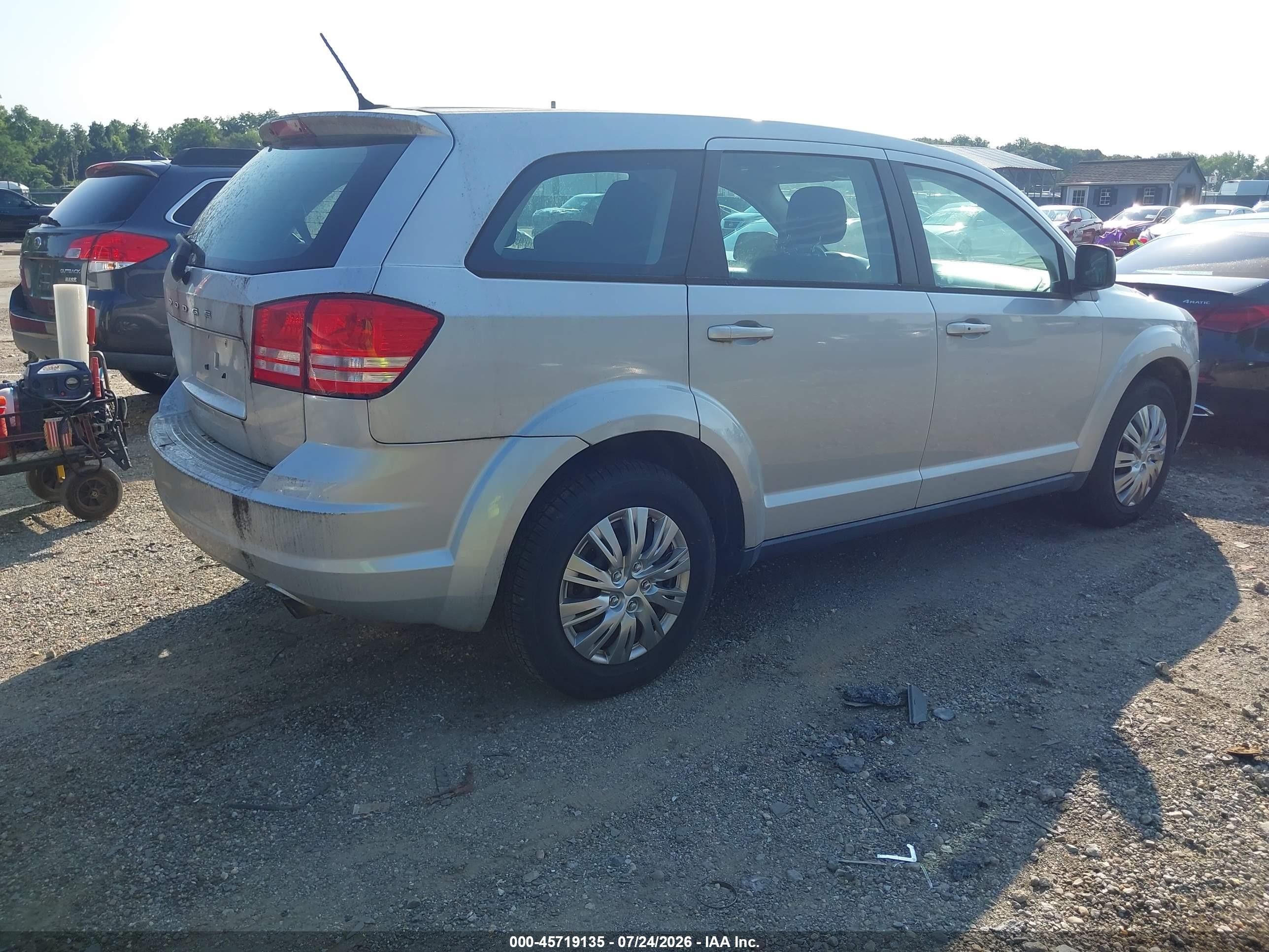 2014 Dodge Journey American Value Pkg Silver vin: 3C4PDCAB6ET258747