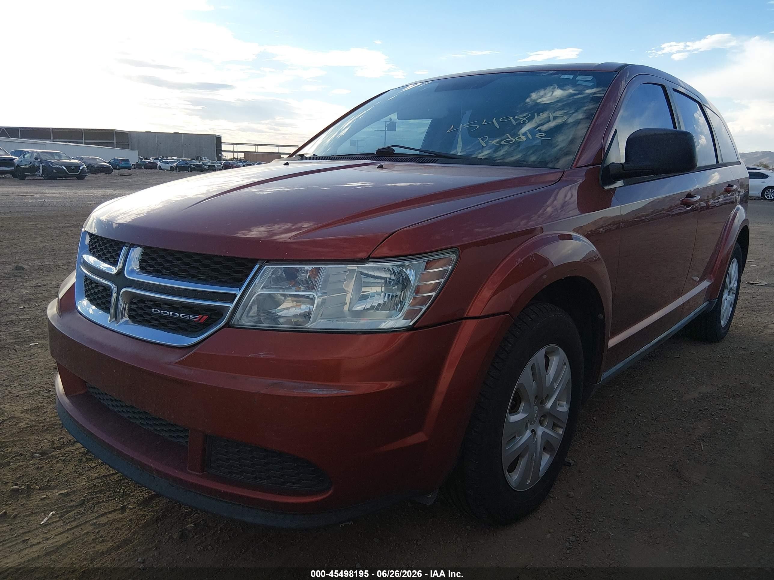 2014 Dodge Journey American Value Pkg Orange vin: 3C4PDCAB6ET277976