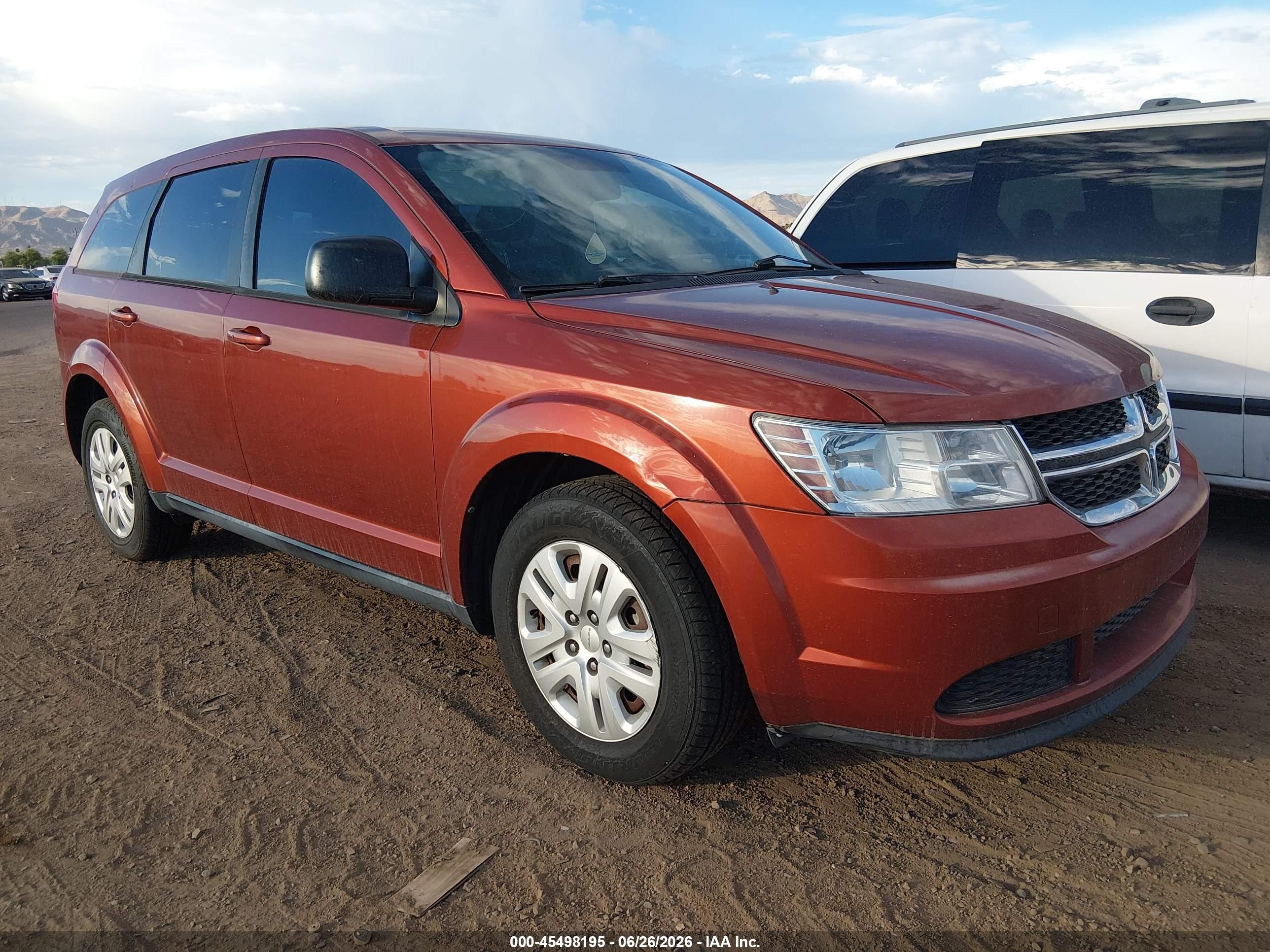 2014 Dodge Journey American Value Pkg Orange vin: 3C4PDCAB6ET277976
