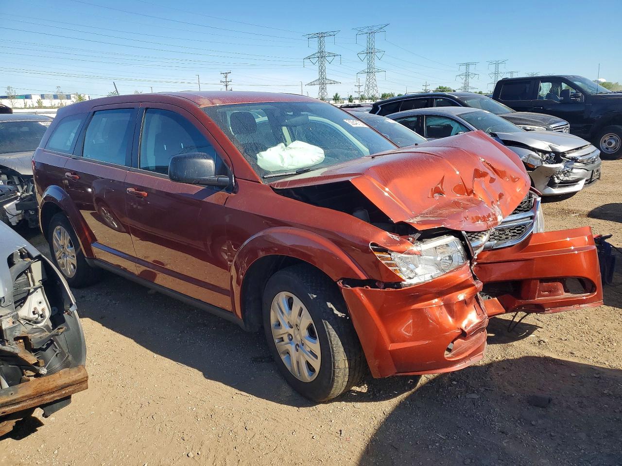 2014 Dodge Journey Se Orange vin: 3C4PDCAB6ET301693