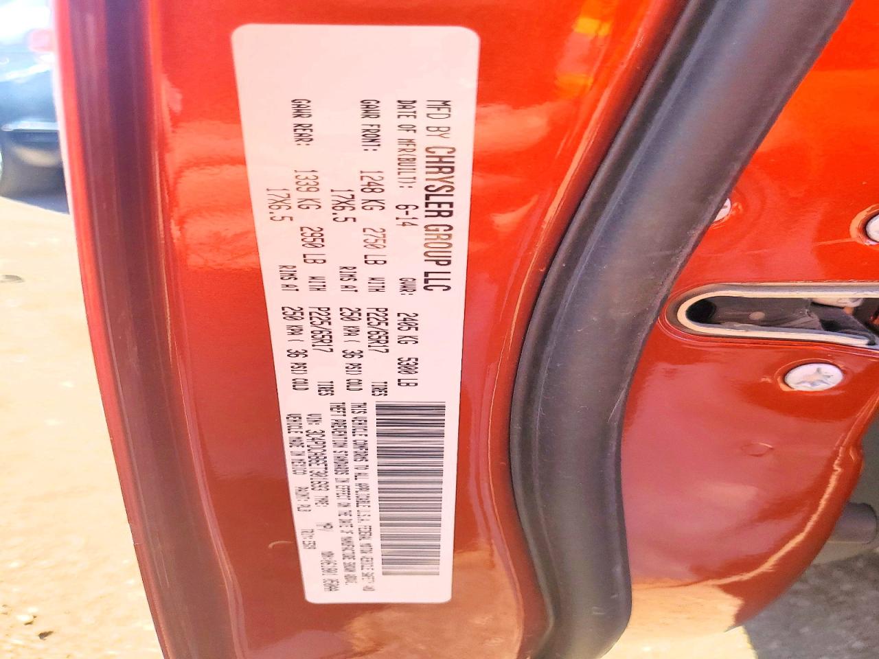 2014 Dodge Journey Se Orange vin: 3C4PDCAB6ET301693
