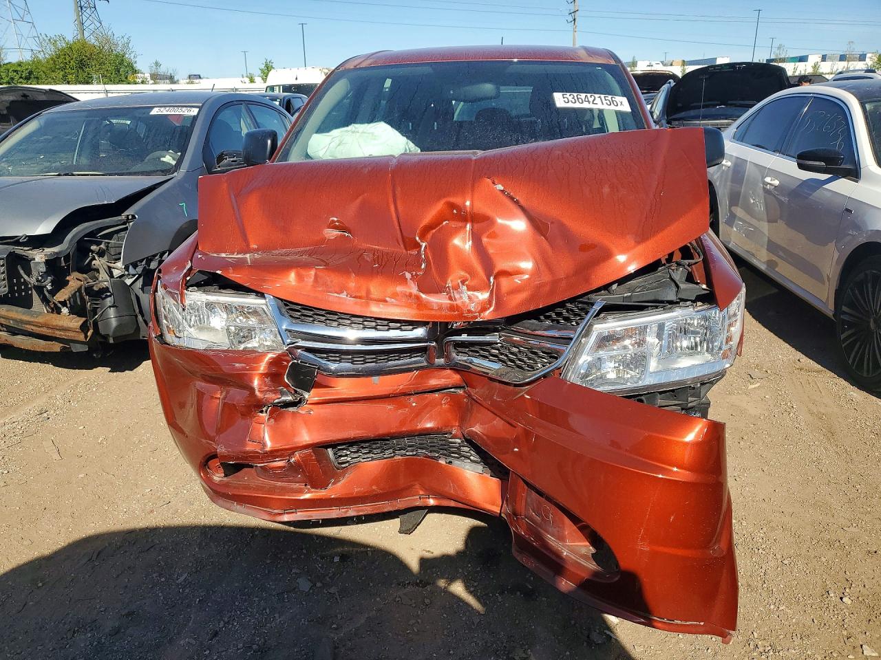 2014 Dodge Journey Se Orange vin: 3C4PDCAB6ET301693