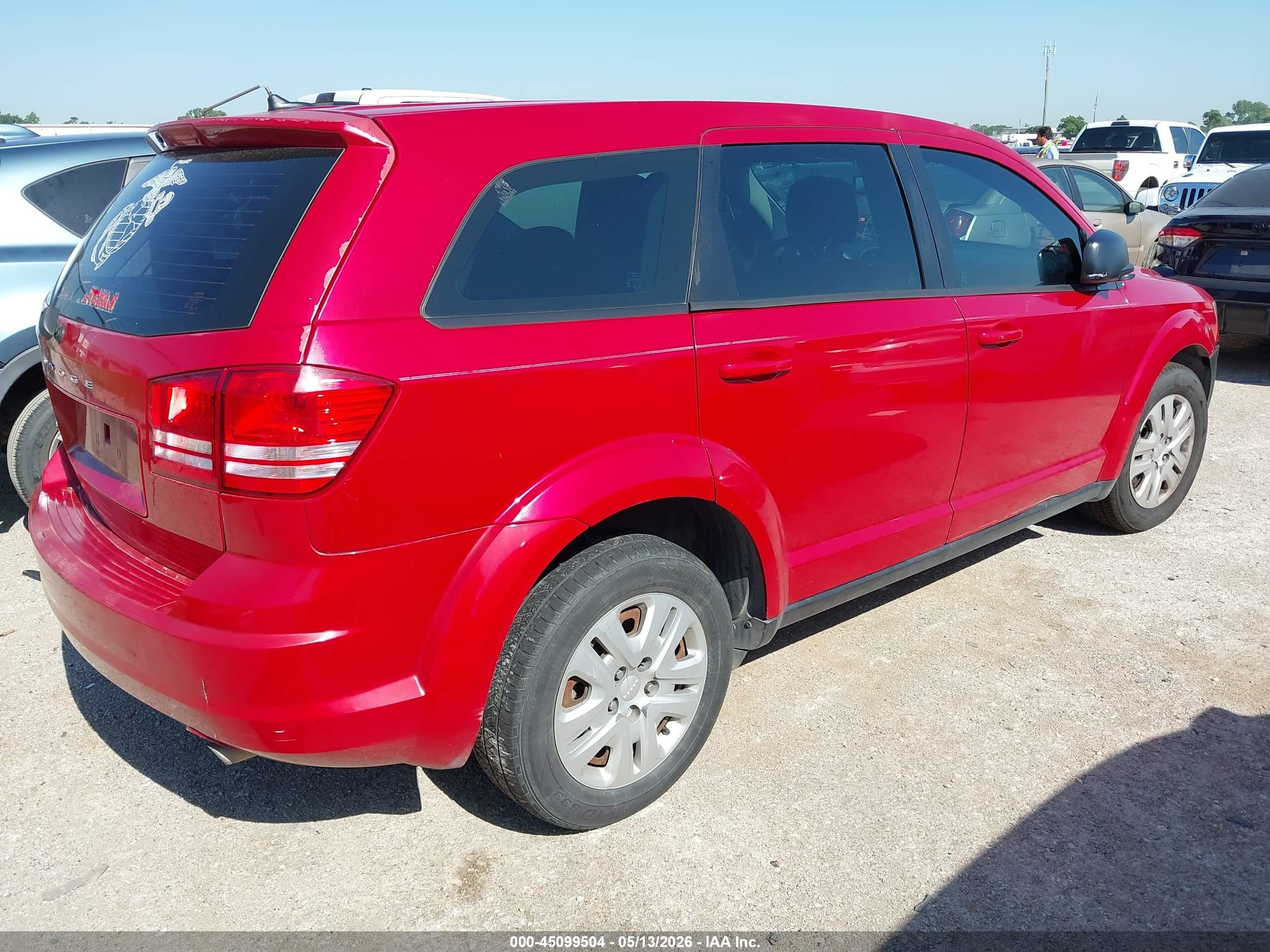 2015 Dodge Journey American Value Pkg Red vin: 3C4PDCAB6FT564915
