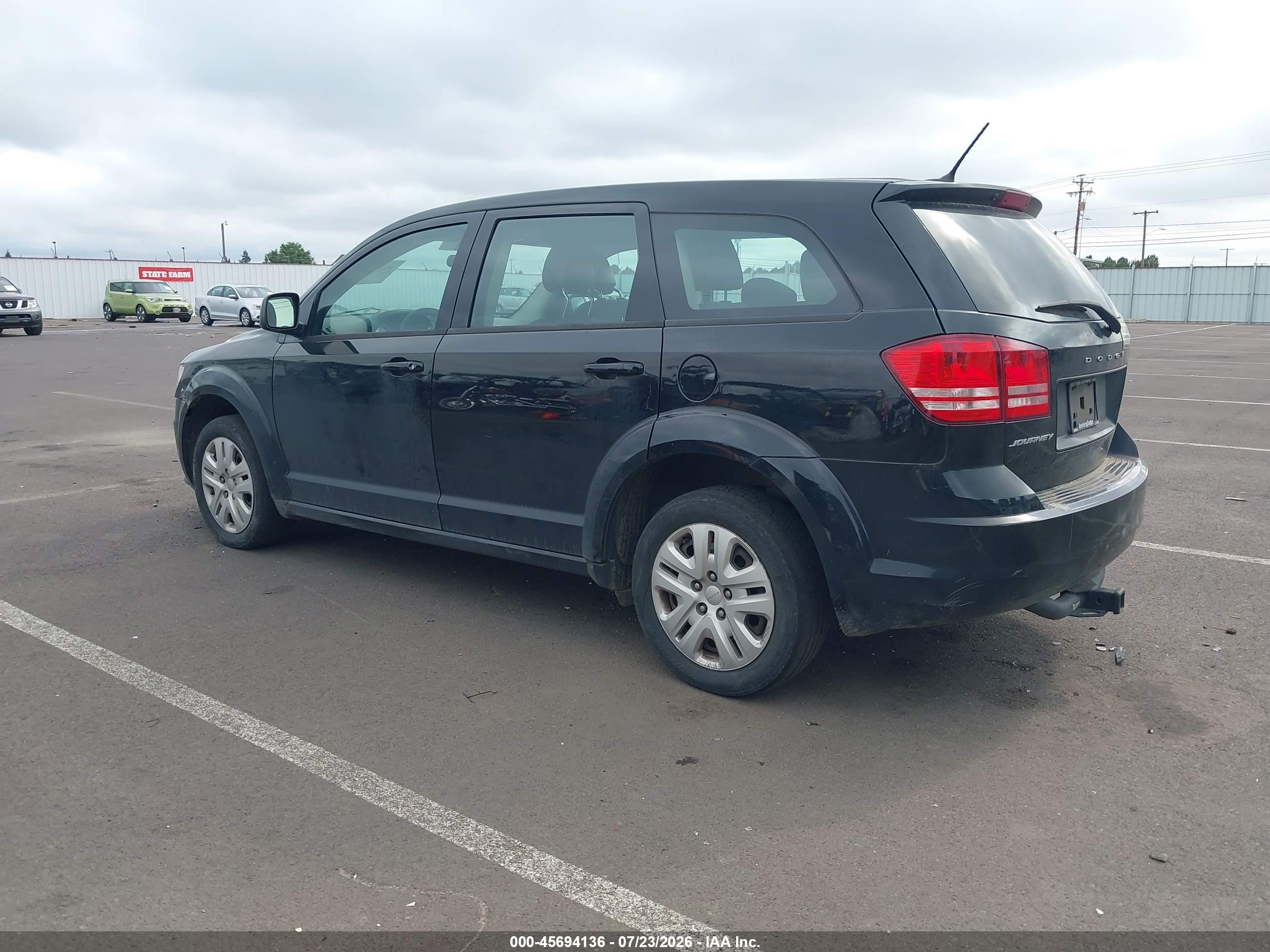 2015 Dodge Journey American Value Pkg Black vin: 3C4PDCAB6FT719740