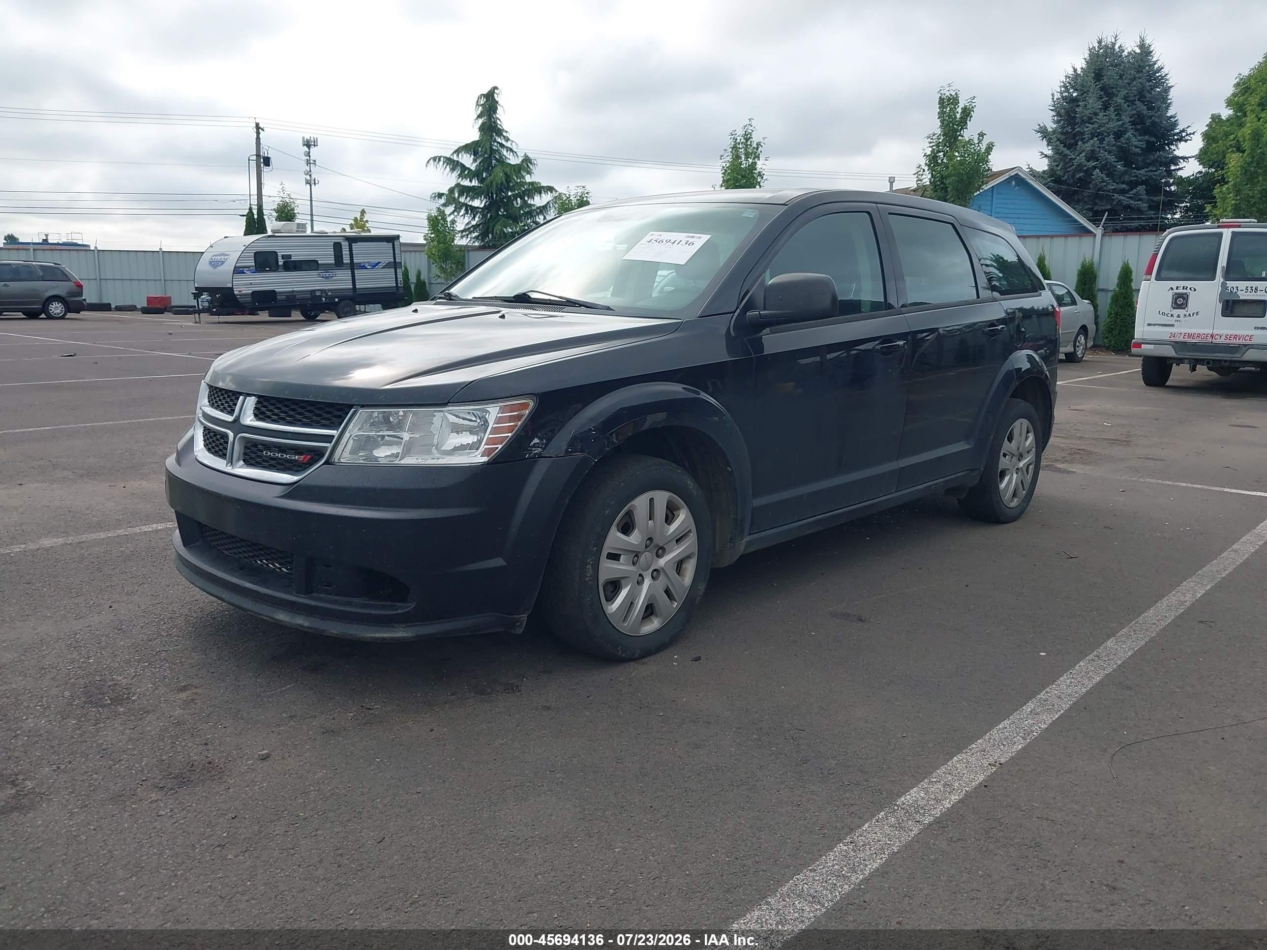2015 Dodge Journey American Value Pkg Black vin: 3C4PDCAB6FT719740