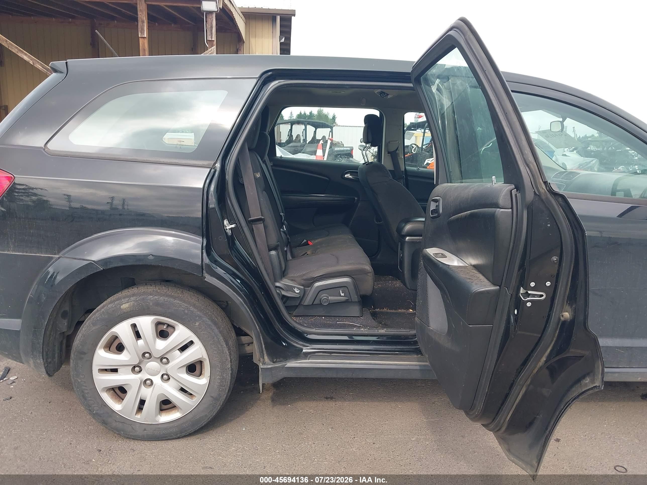 2015 Dodge Journey American Value Pkg Black vin: 3C4PDCAB6FT719740