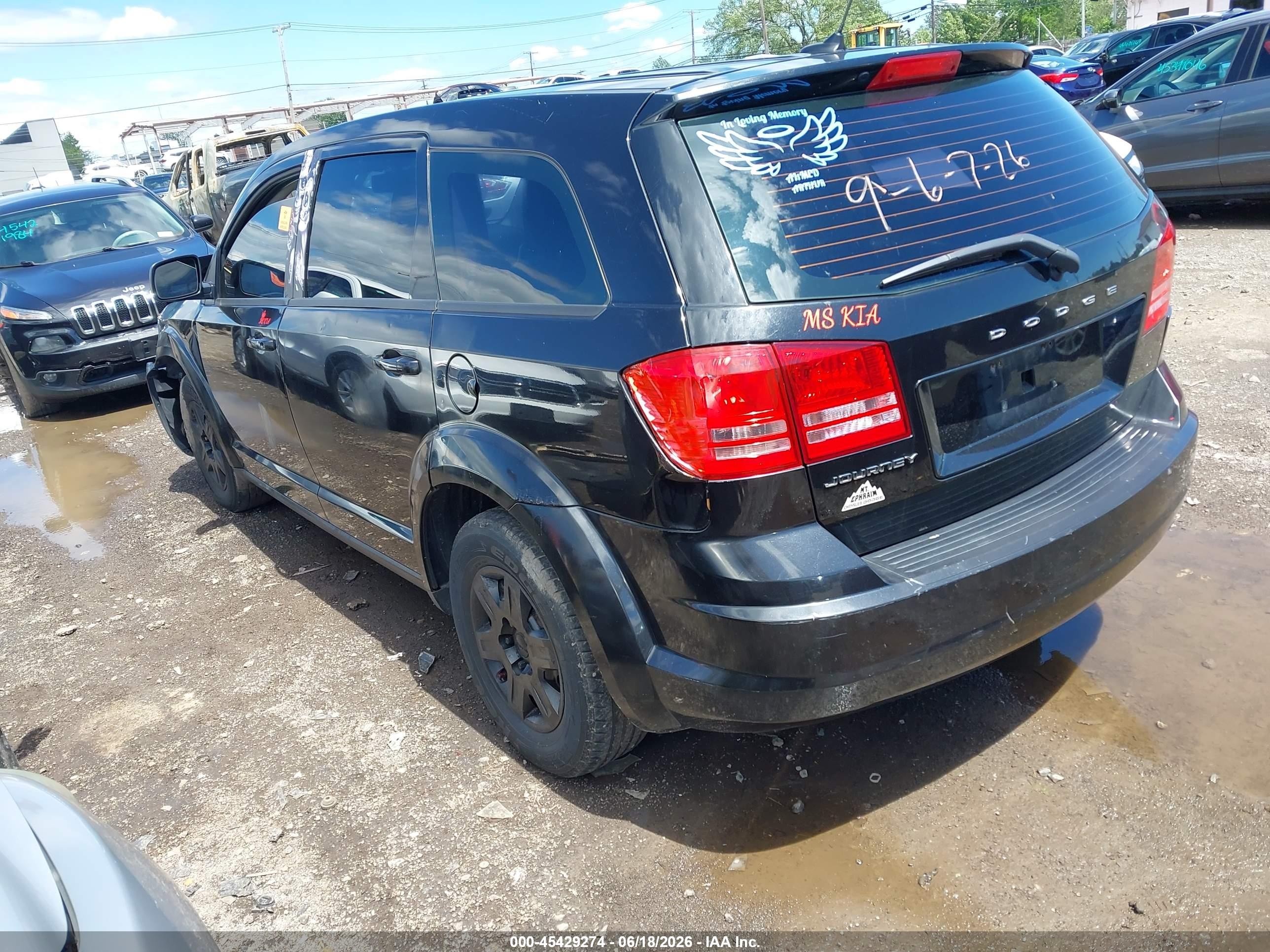 2012 Dodge Journey Se/avp Черный vin: 3C4PDCAB7CT216830