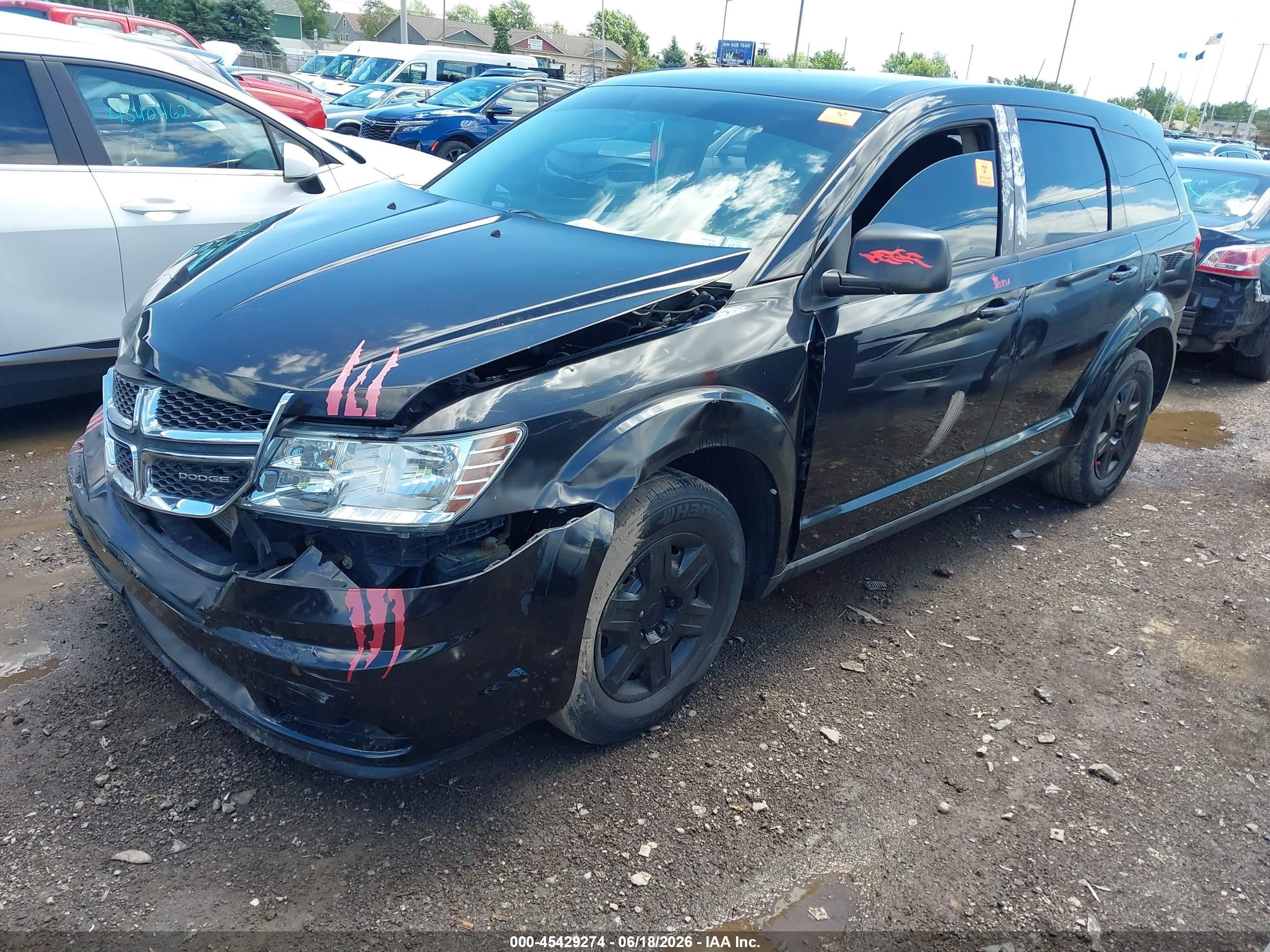 2012 Dodge Journey Se/avp Черный vin: 3C4PDCAB7CT216830