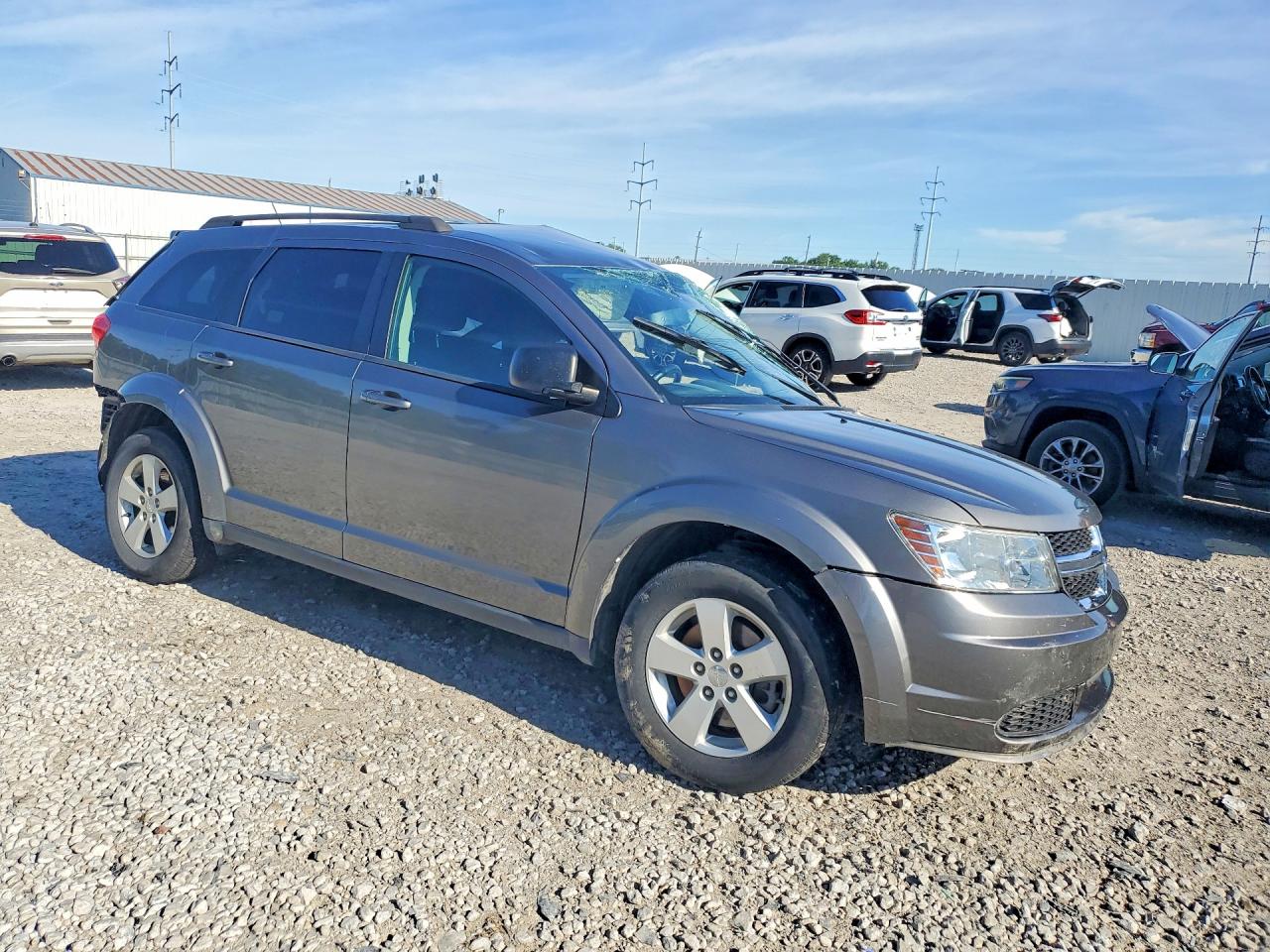 2013 Dodge Journey Se Gray vin: 3C4PDCAB7DT595152