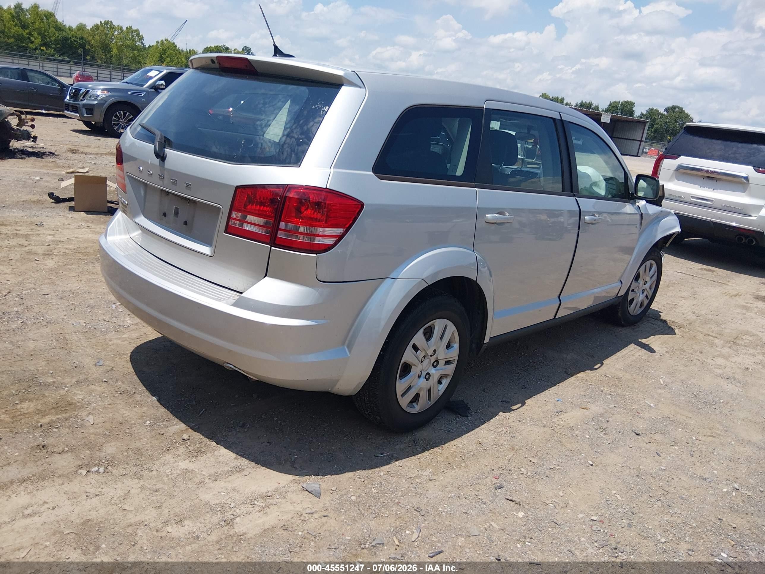 2013 Dodge Journey American Value Pkg Silver vin: 3C4PDCAB7DT728461
