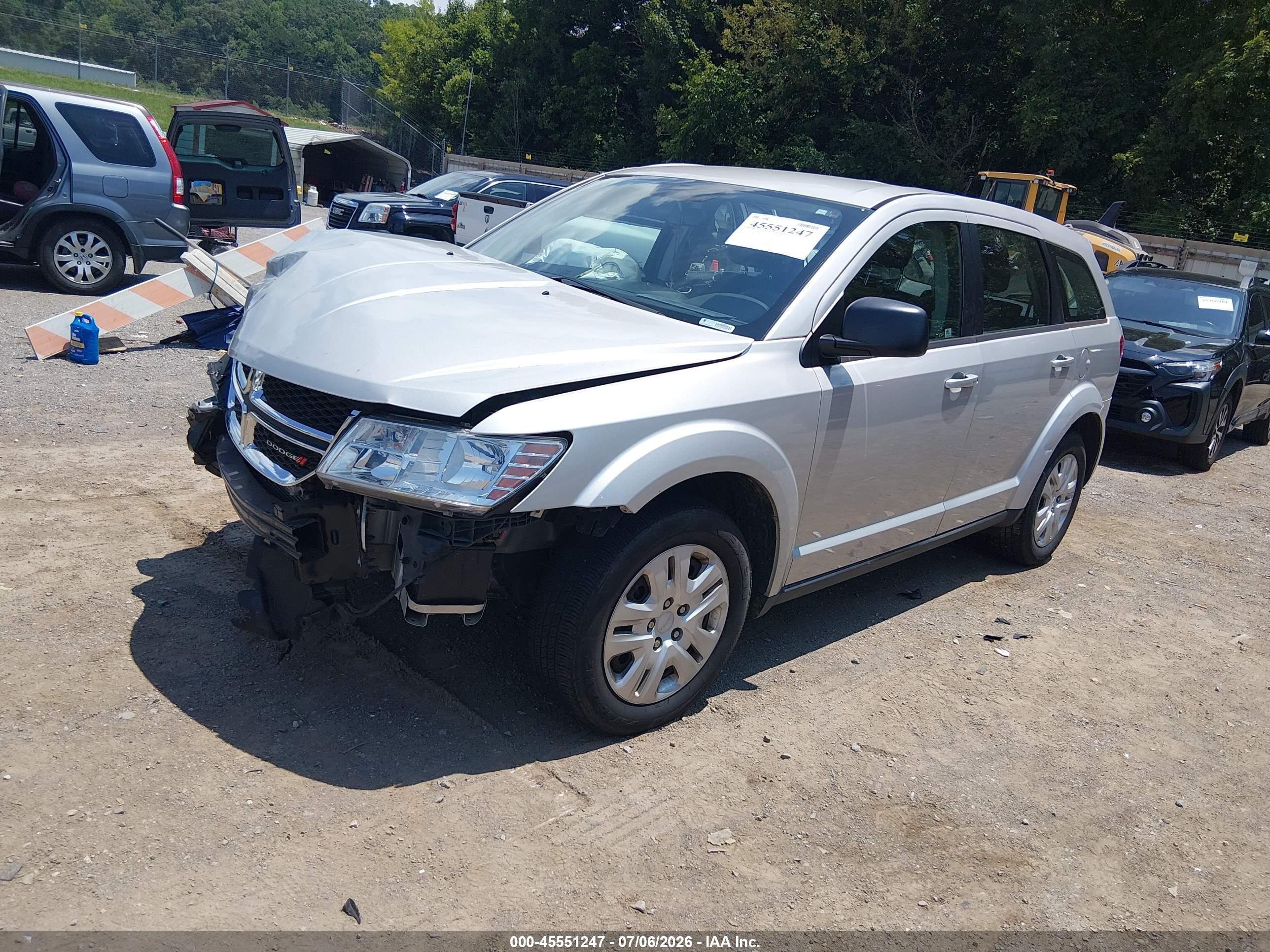 2013 Dodge Journey American Value Pkg Silver vin: 3C4PDCAB7DT728461